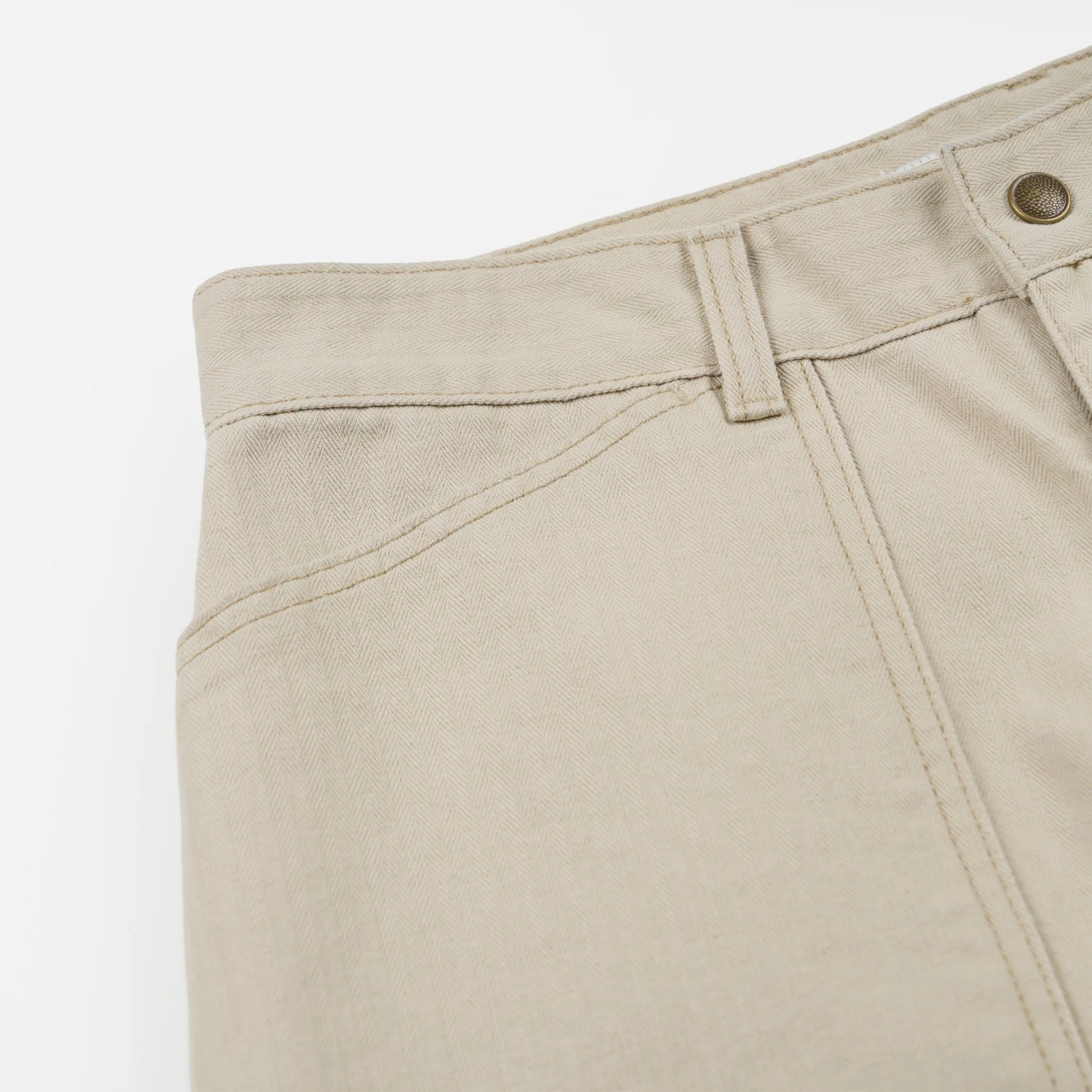 ARMY DENIM FATIGUE PANTS - BEIGE - Image 5