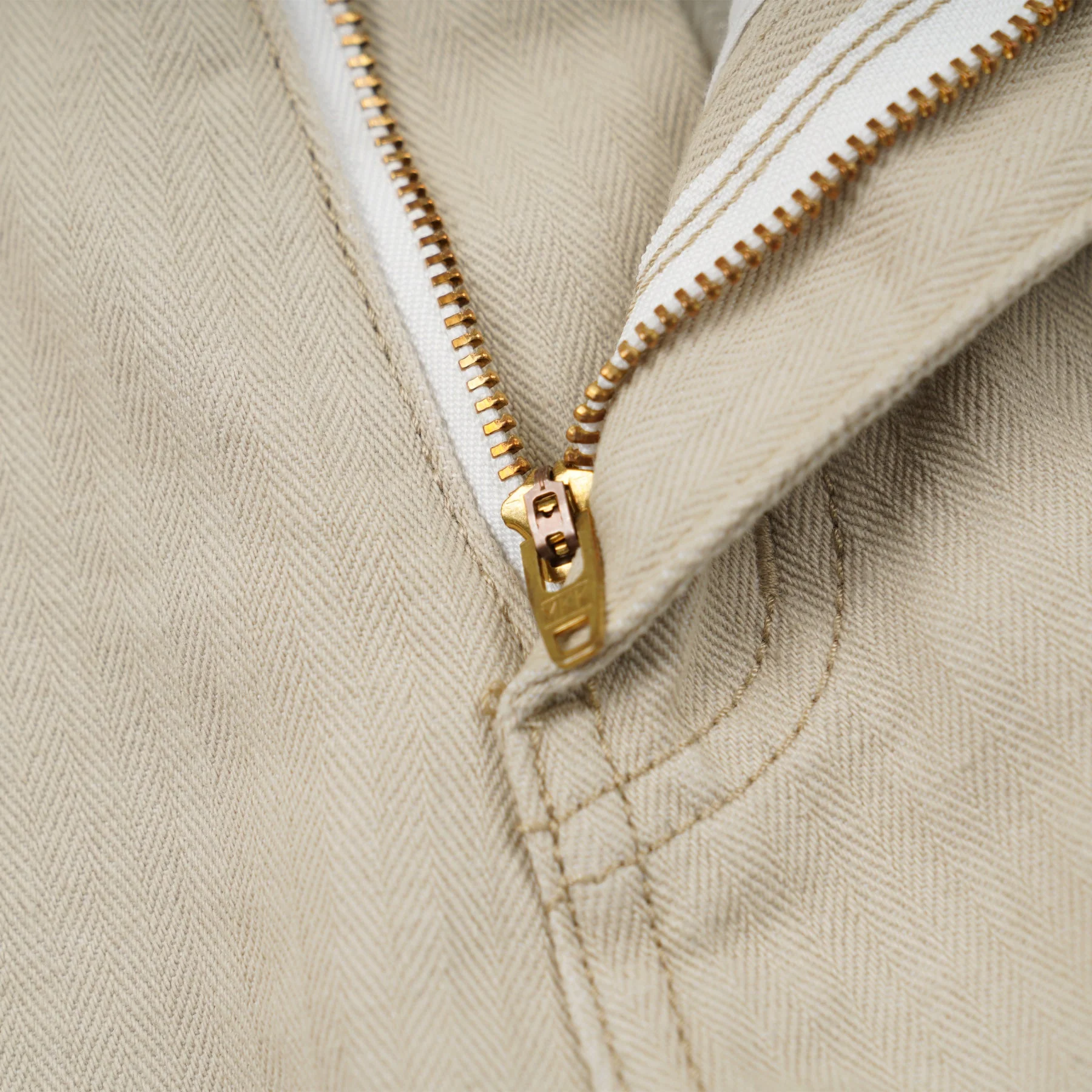 ARMY DENIM FATIGUE PANTS - BEIGE - Image 6