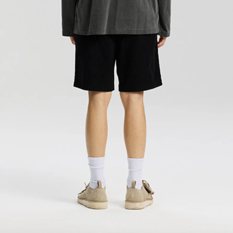 CORDUROY COMFORT SHORTS - BLACK - Image 7