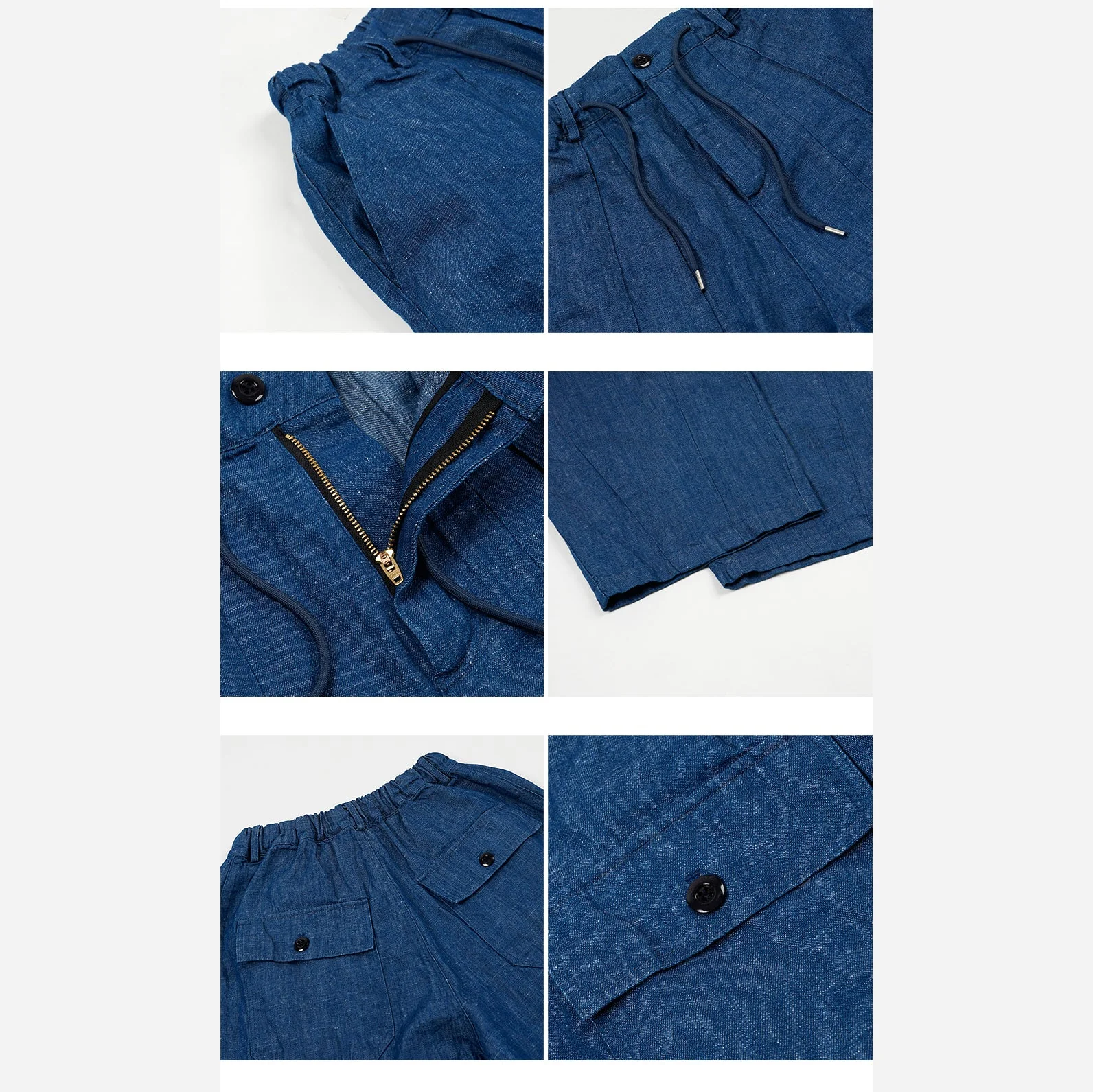 DENIM BALLOON PANTS - BLUE - Image 3
