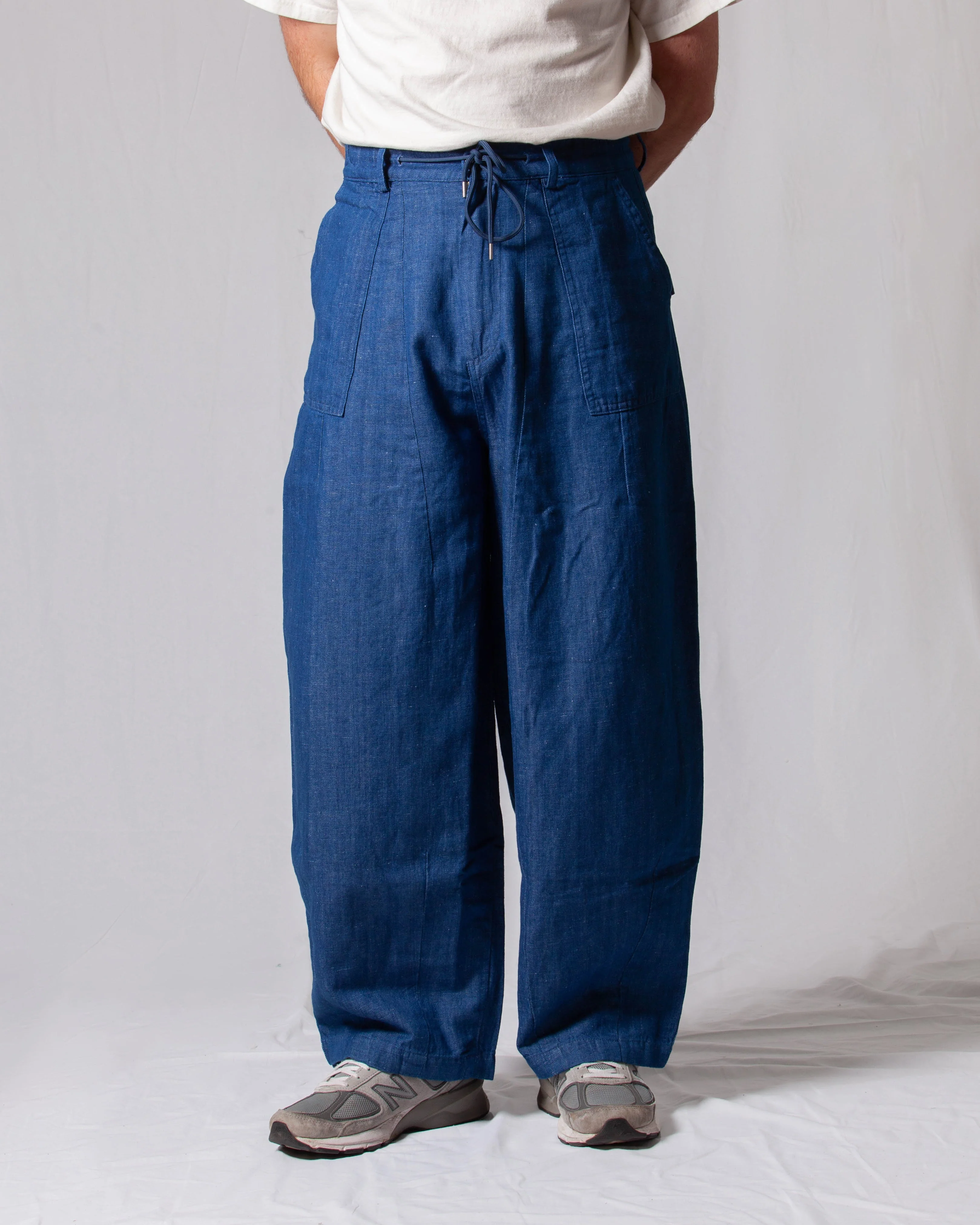 DENIM BALLOON PANTS - BLUE - Image 5