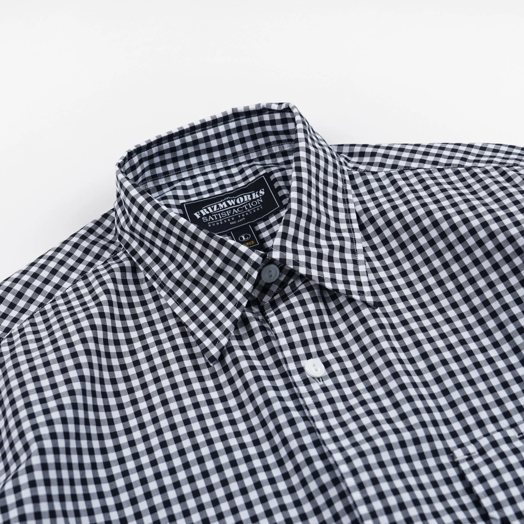 EASE GINGHAM CHECK SHIRT - BLACK - Image 4