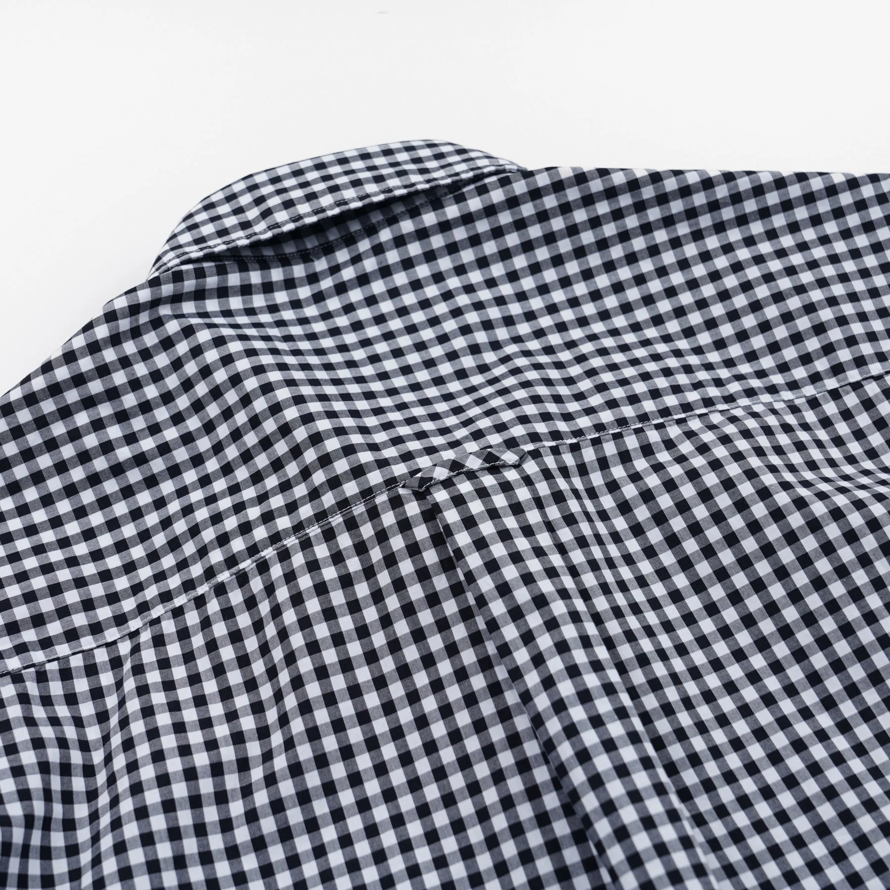 EASE GINGHAM CHECK SHIRT - BLACK - Image 7