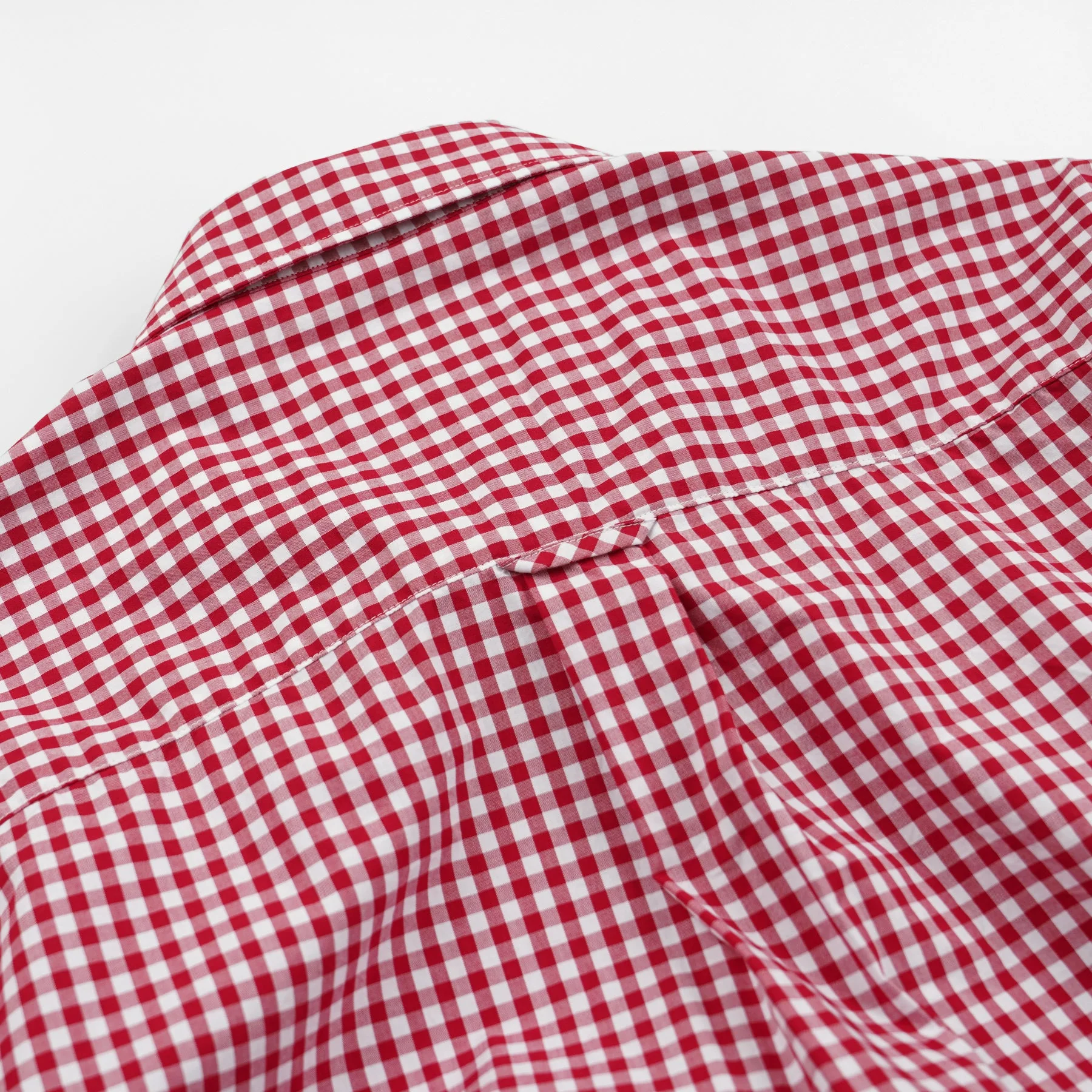 EASE GINGHAM CHECK SHIRT - RED - Image 7