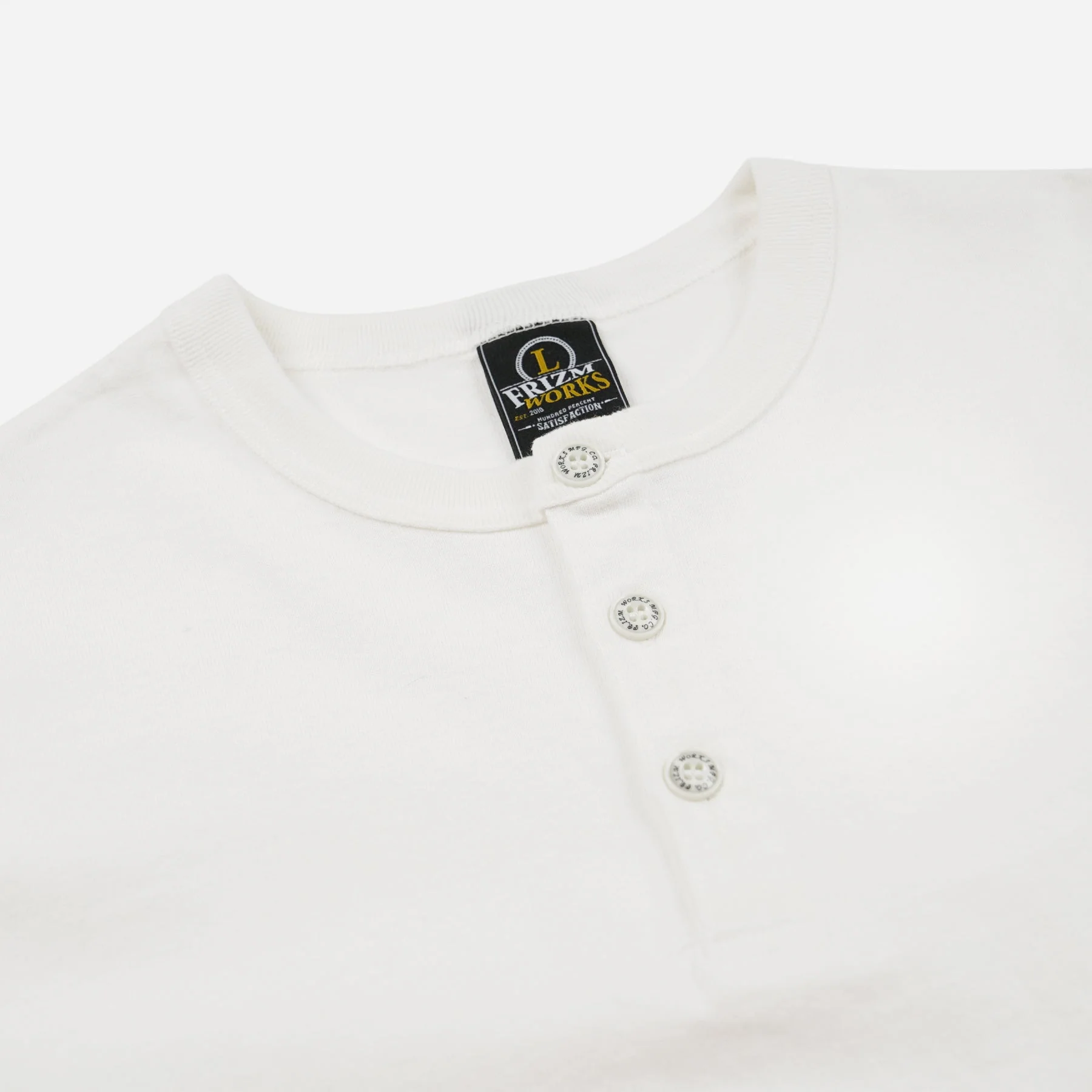 HENLEY HALF T-SHIRT - WHITE - Image 3