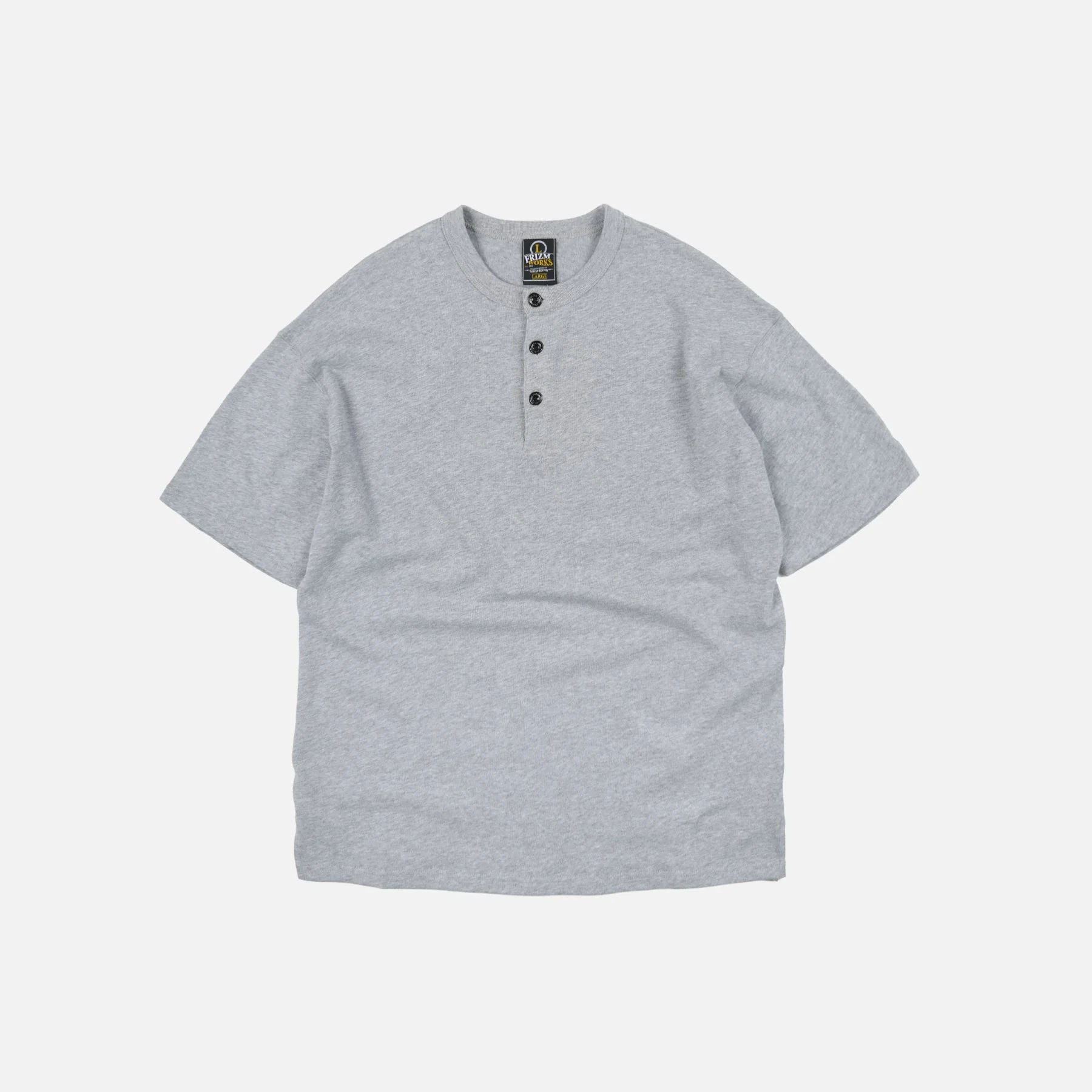 HENLEY HALF T-SHIRT - GREY