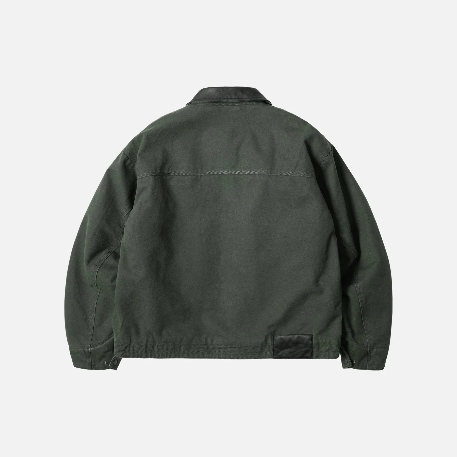 HEAVY CANVAS DESTROYED WORK JACKET - OLIVE - Image 3