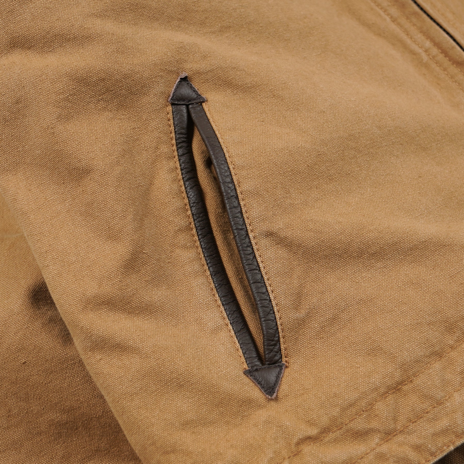 HEAVY CANVAS DESTROYED WORK JACKET - TAN - Image 11