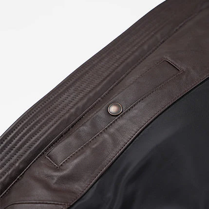 SNOWDON LEATHER DOWN JACKET - BROWN - Image 10