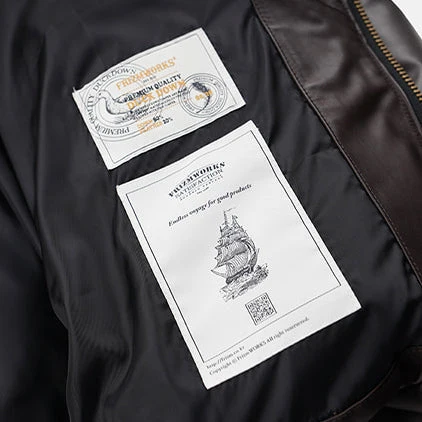 SNOWDON LEATHER DOWN JACKET - BROWN - Image 9
