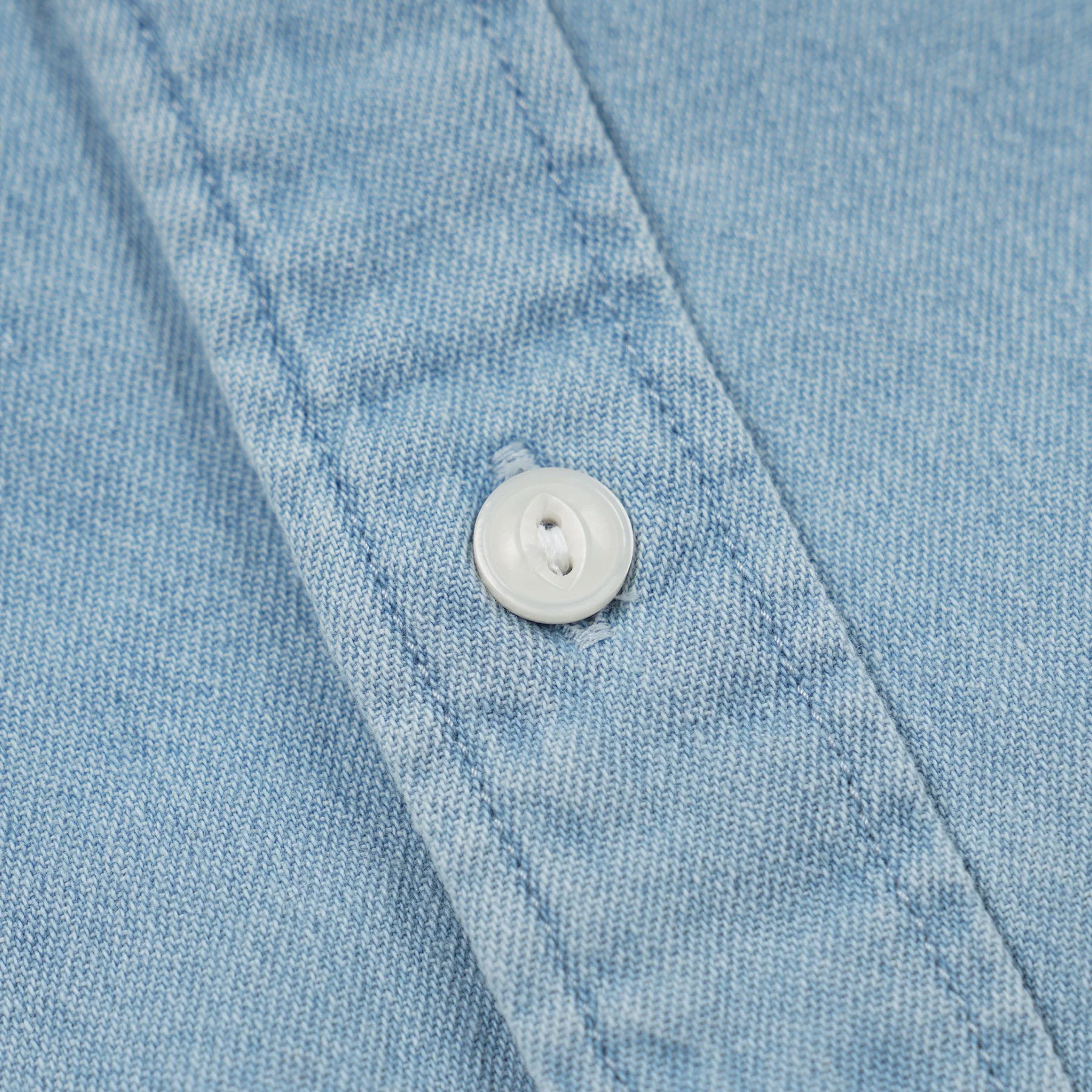 BLEACHED DENIM UTILITY SHIRT - LIGHT BLUE - Image 4