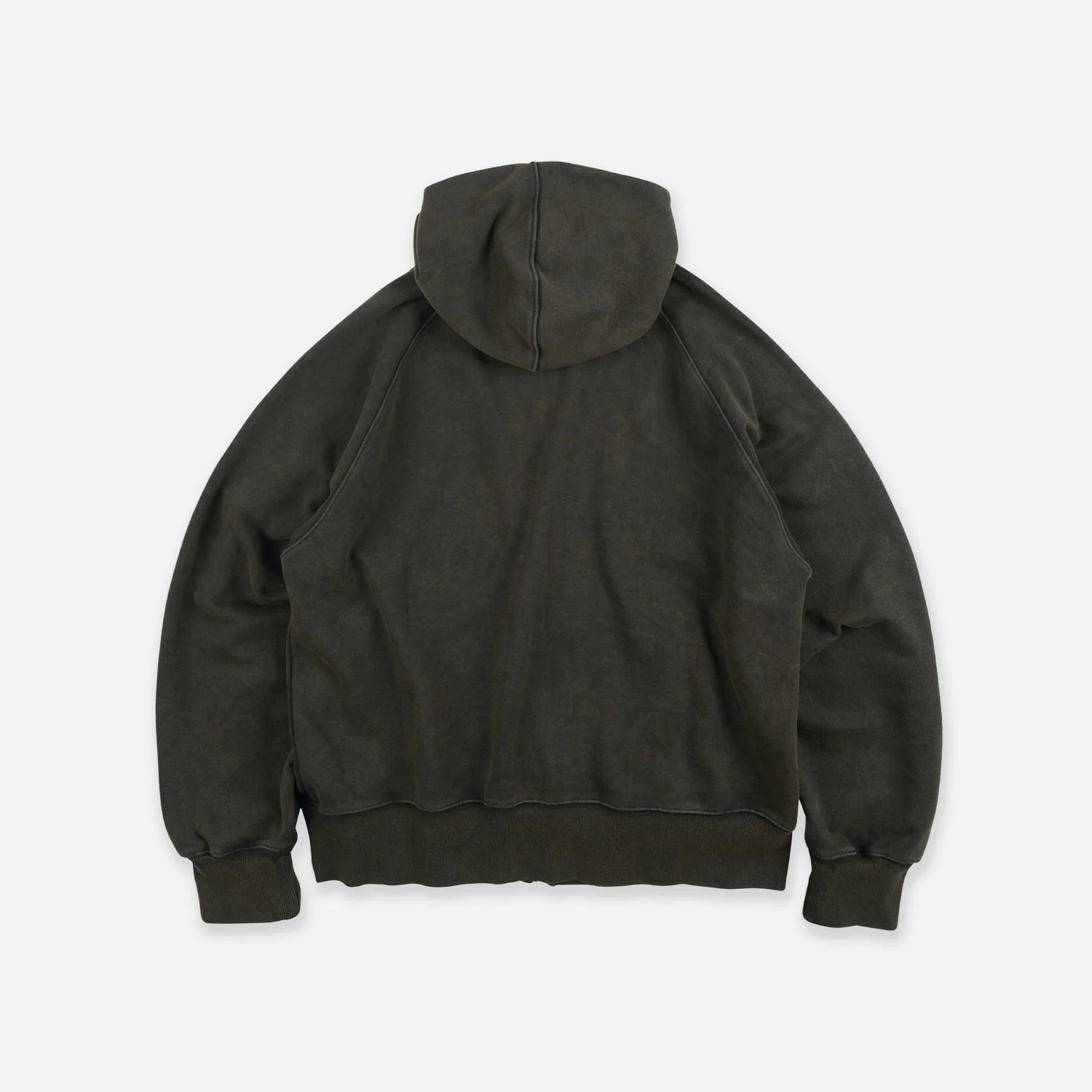 VINTAGE DYEING HOODED ZIP PARKA - BLACK/BROWN - Image 2