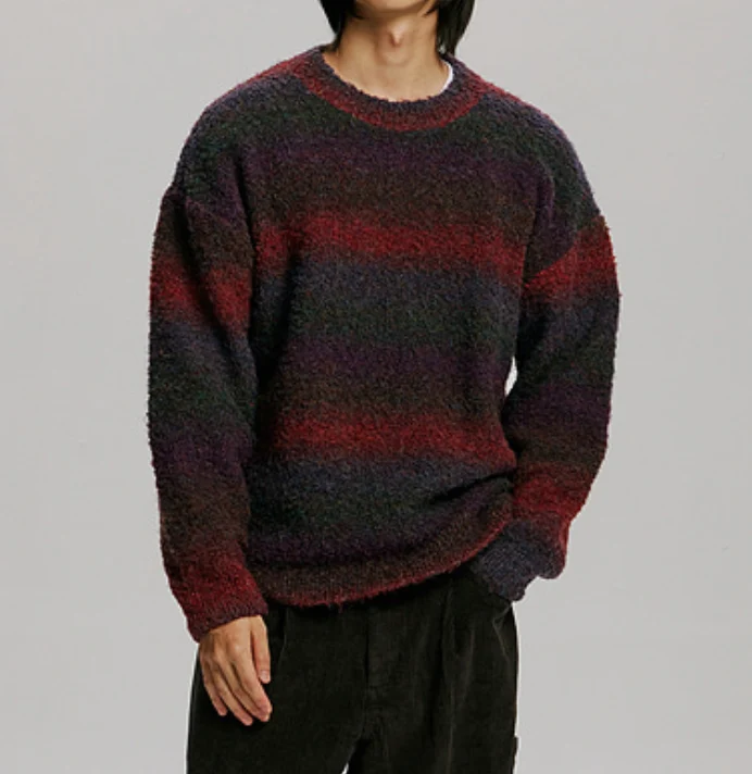 GRADATION BOUCLE KNIT - PURPLE MIX - Image 5