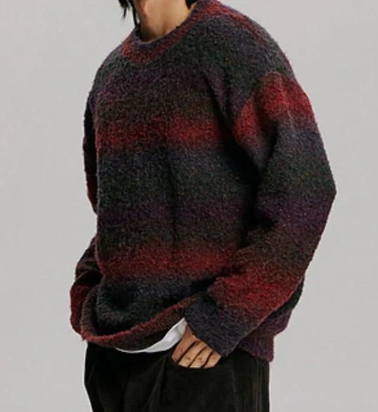 GRADATION BOUCLE KNIT - PURPLE MIX - Image 6