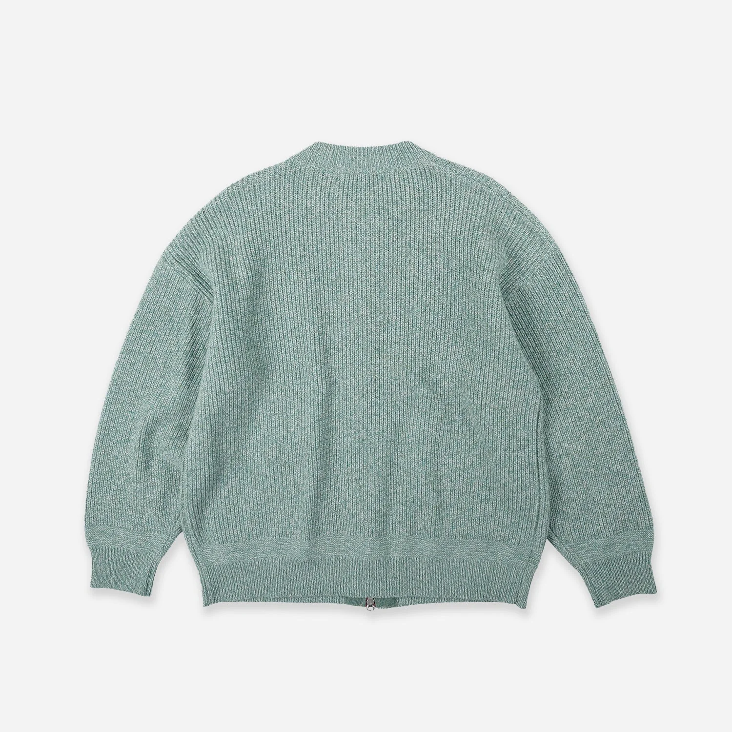 TWEED ZIP UP CARDIGAN - MINT - Image 2