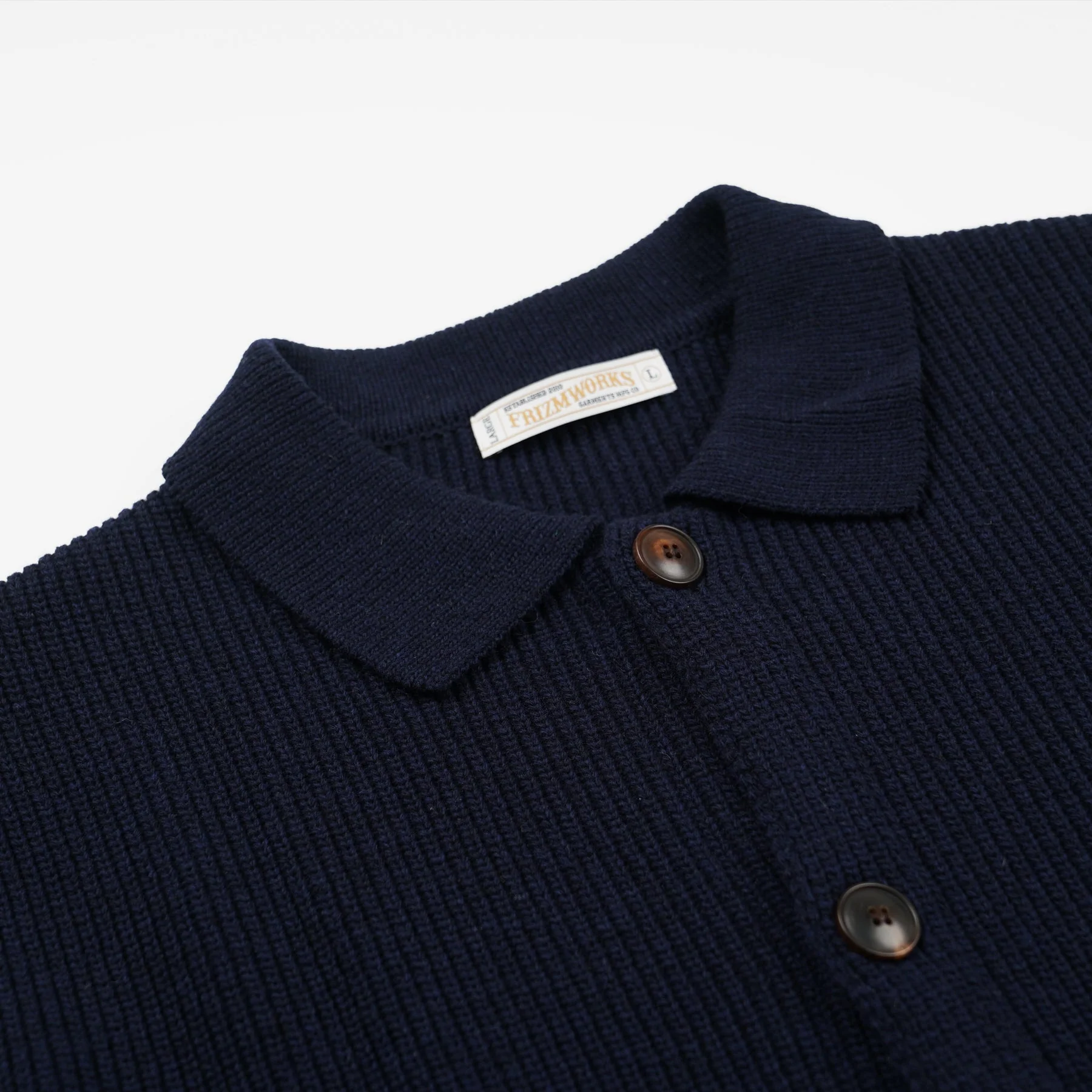 ULTRA HEAVYWEIGHT COLLAR CARDIGAN - NAVY - Image 3
