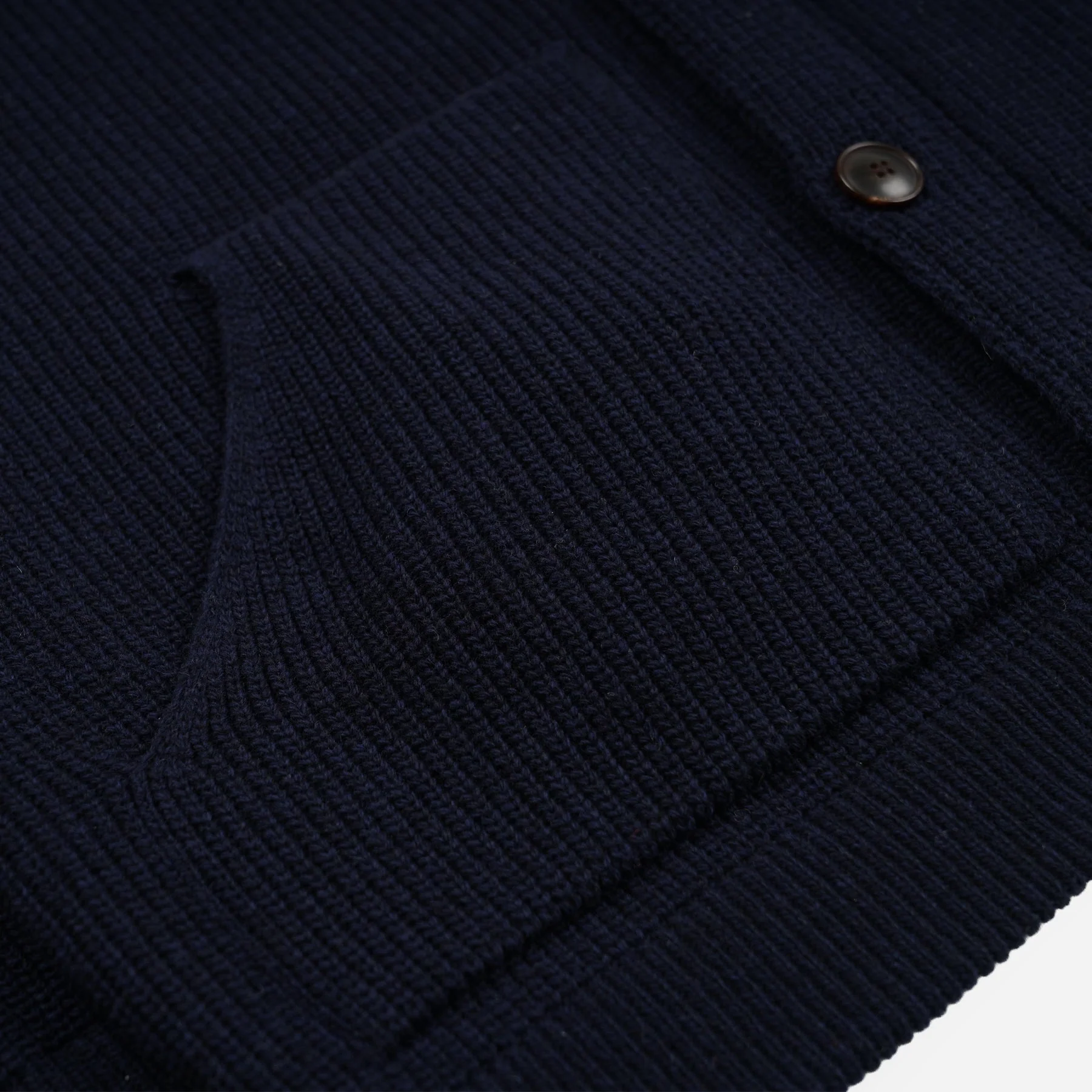 ULTRA HEAVYWEIGHT COLLAR CARDIGAN - NAVY - Image 5