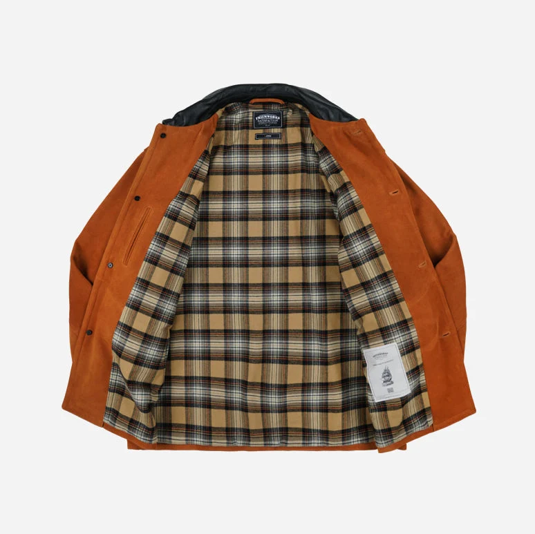 SUEDE FRENCH CAR COAT - CAMEL - Image 10