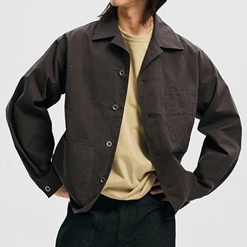 RELAXED COVERALL JACKET - CHARCOAL - Image 9
