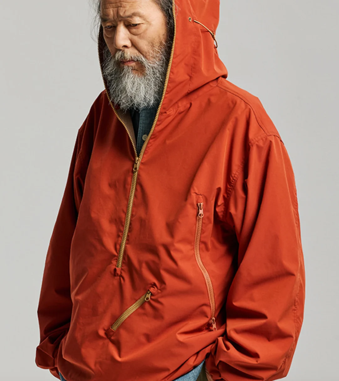 MICRO RIPSTOP ANORAK JACKET - BRICK - Image 11
