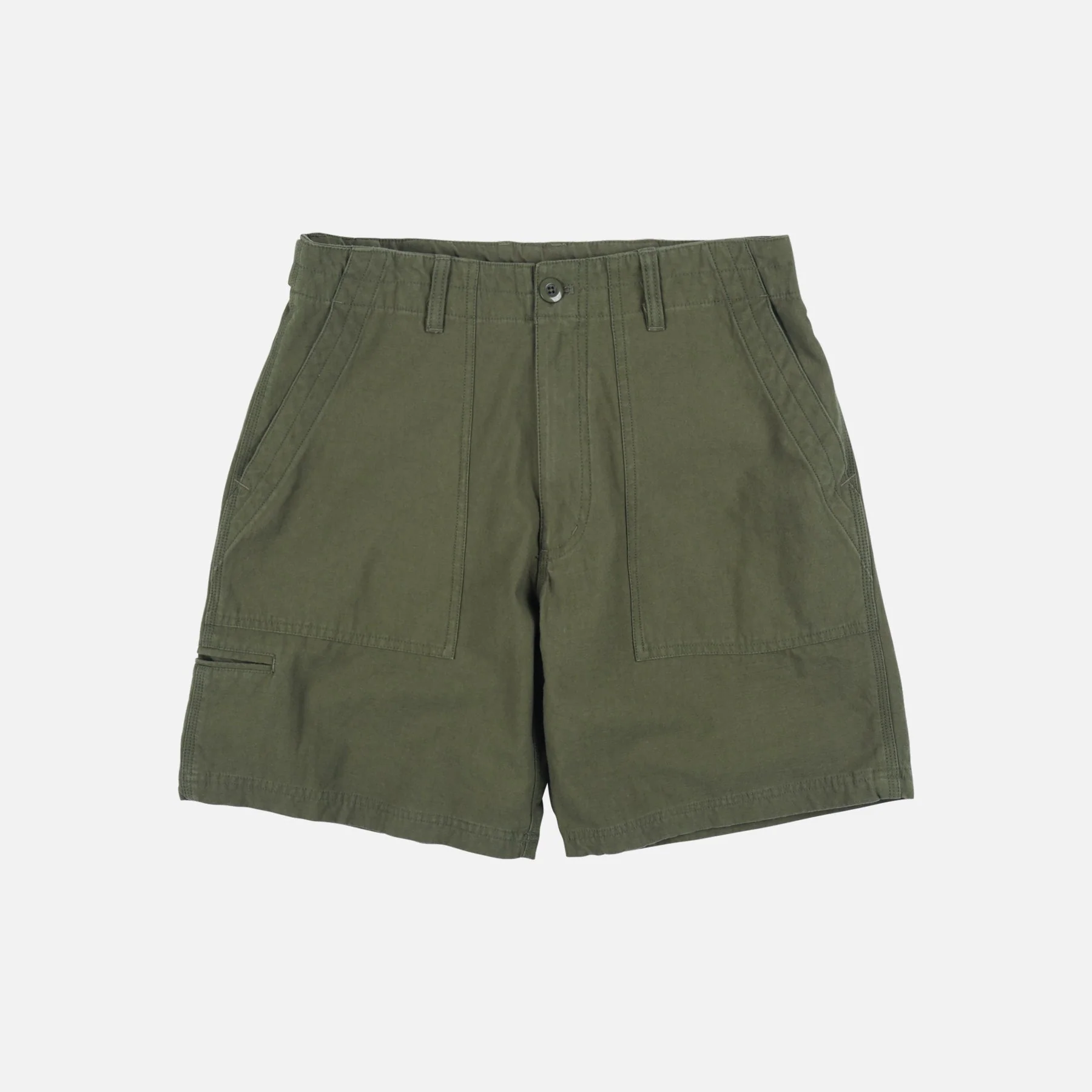 BACKSATIN ESSENTIAL FATIGUE SHORTS - OLIVE