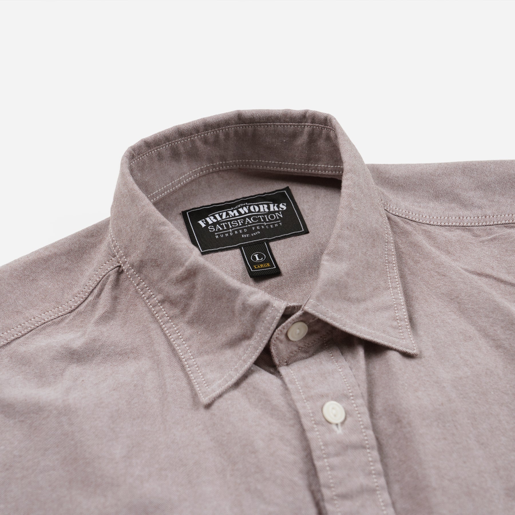 1920'S OXFORD WORK SHIRT - BROWN - Image 3