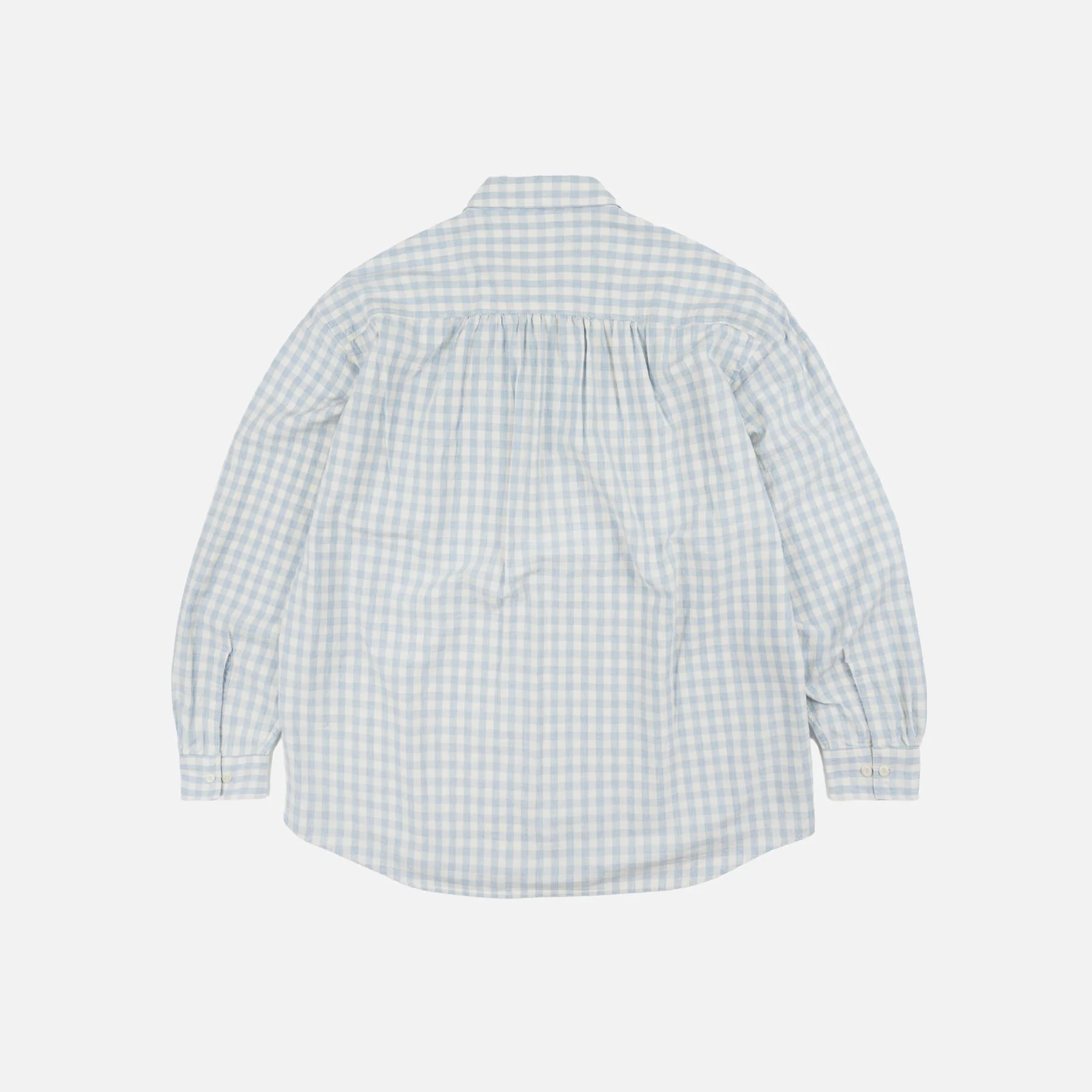MELANGE CHECK WORK SHIRT - SKY BLUE - Image 2