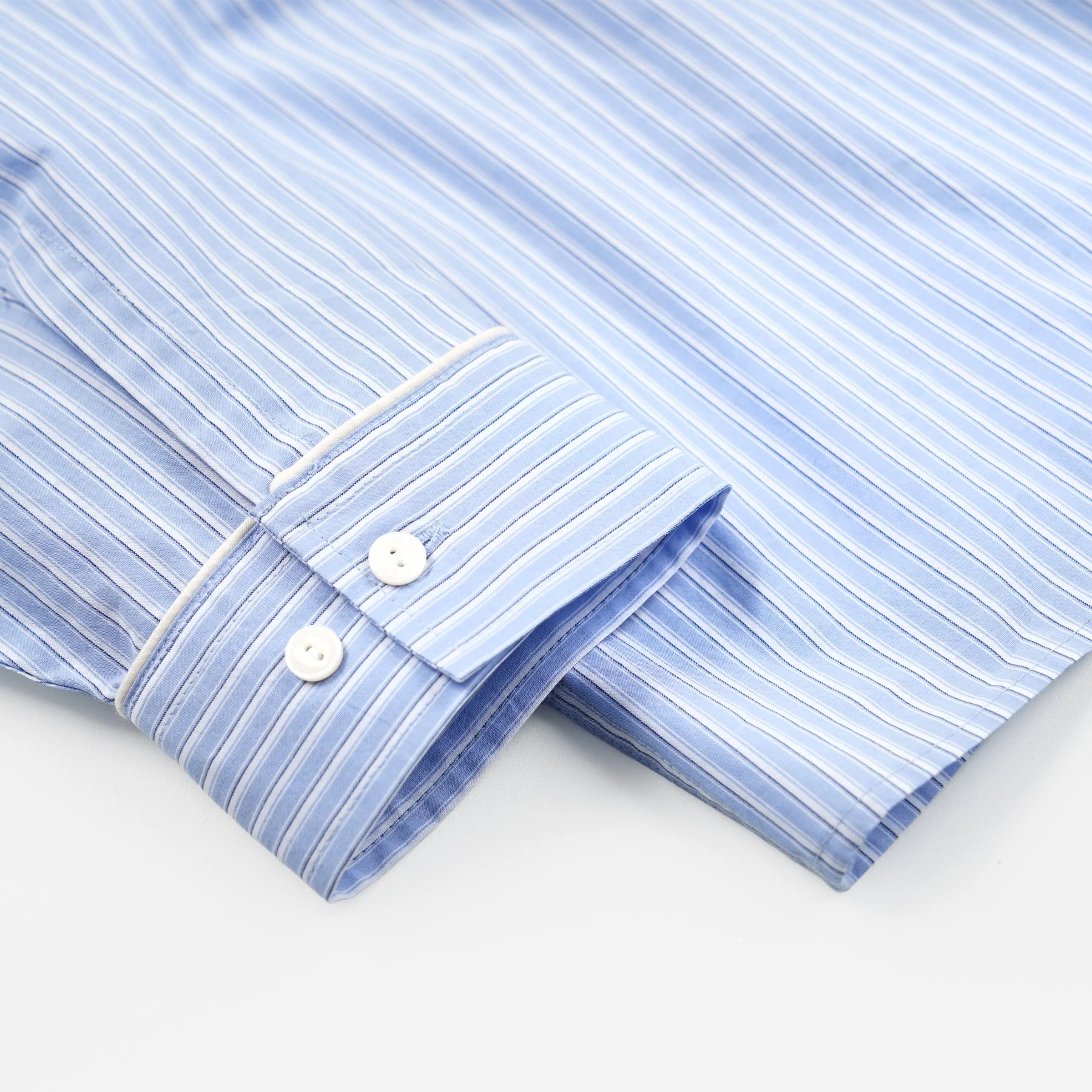 PAJAMA STRIPE SHIRT - BLUE - Image 3