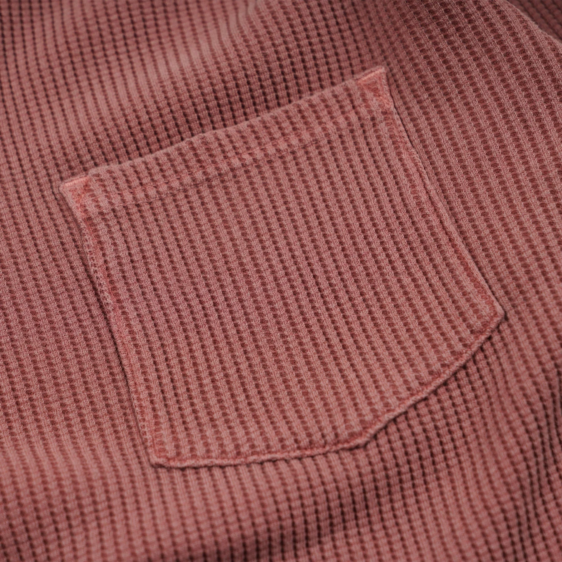 PIGMENT DYEING WAFFLE L/S T-SHIRT - PINK - Image 5