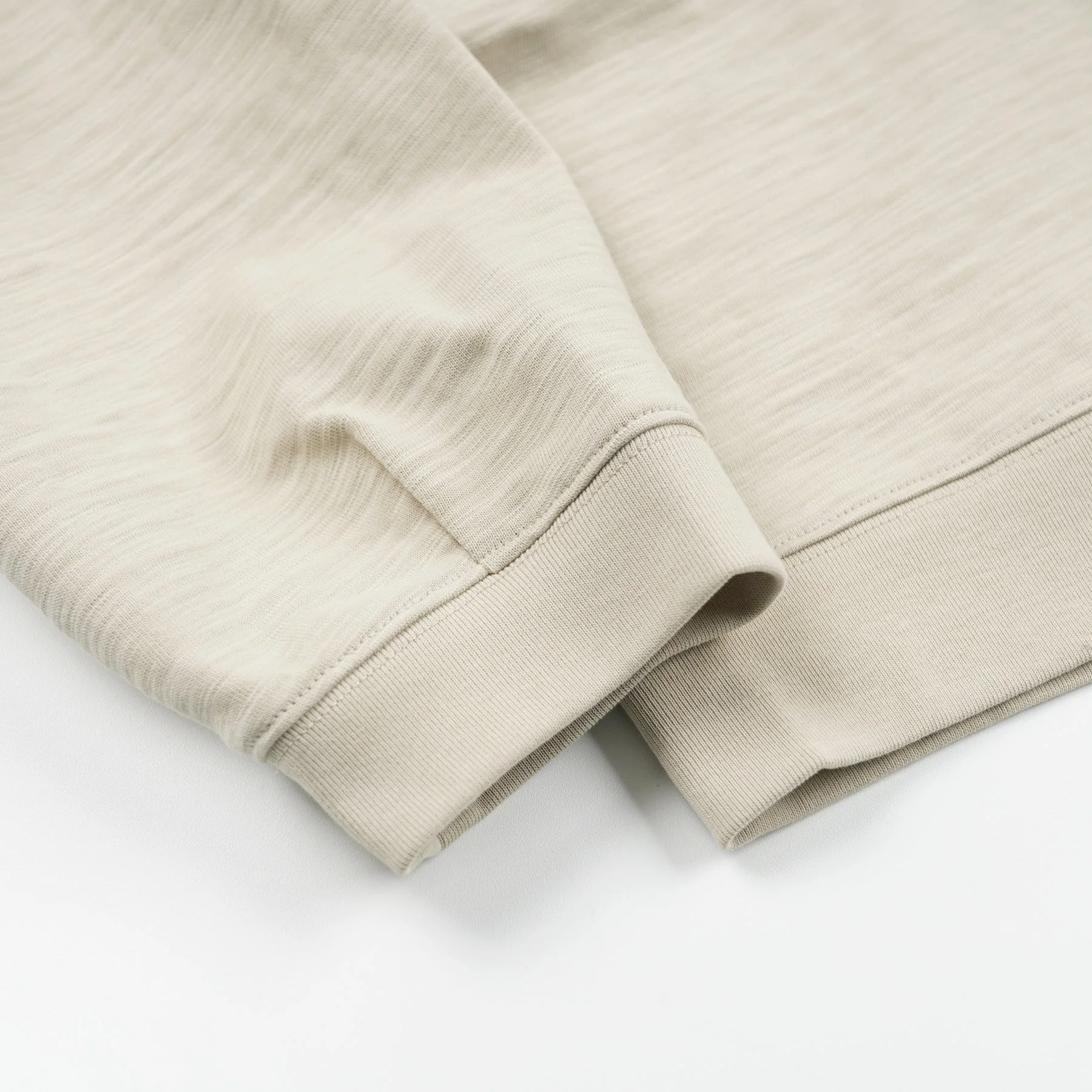 SLUB HENLEY L/S T-SHIRT - KHAKI BEIGE - Image 5