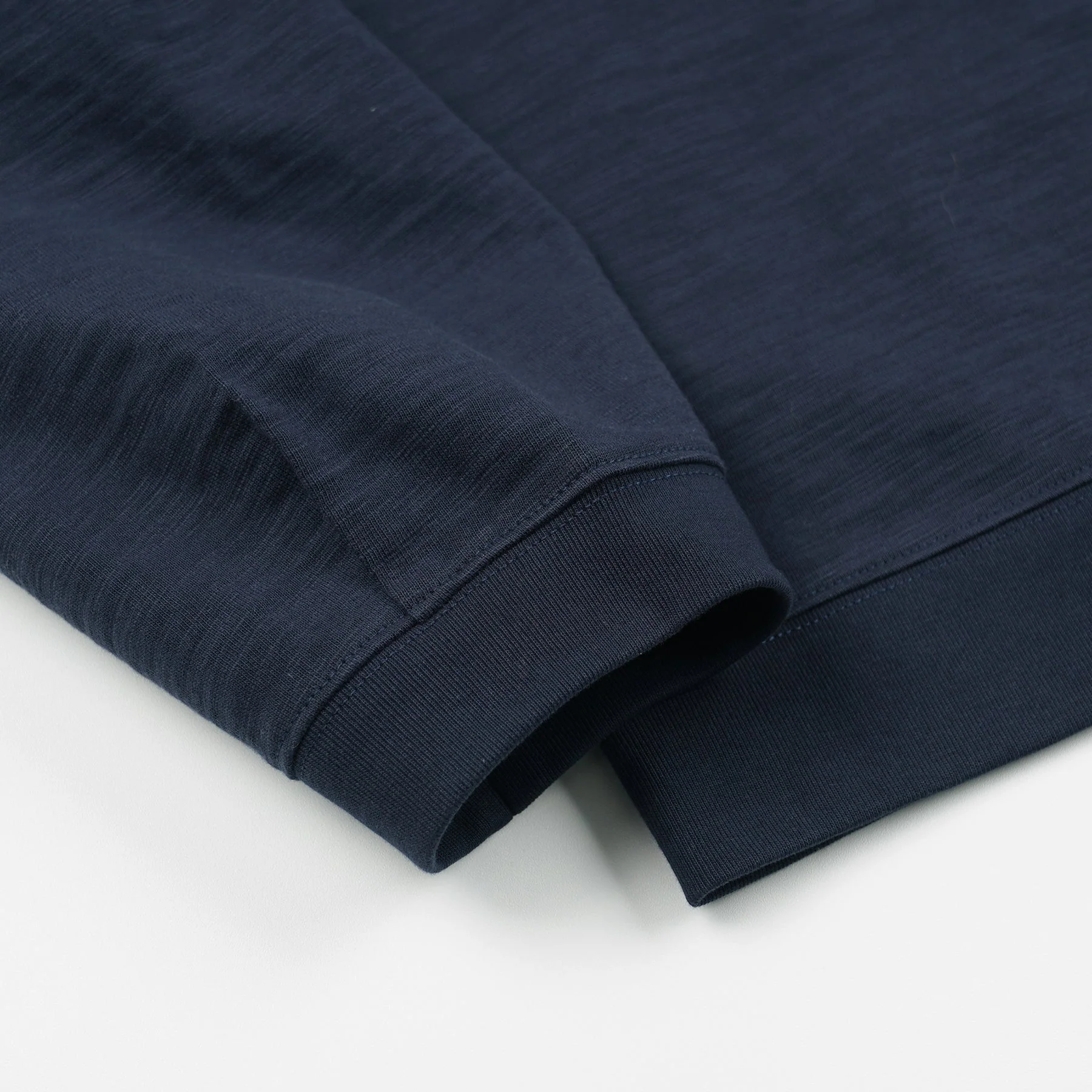 SLUB HENLEY L/S T-SHIRT - NAVY - Image 4
