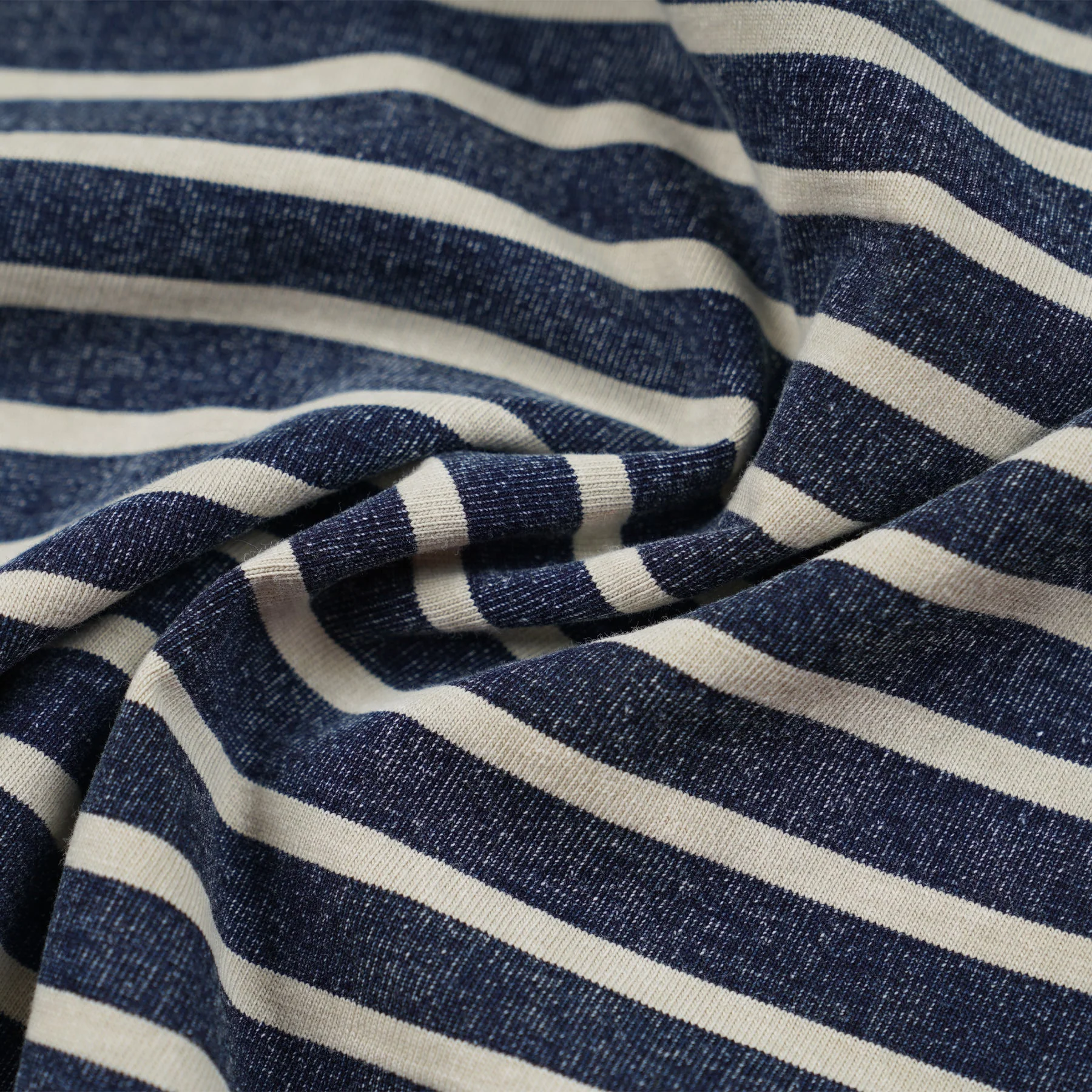 VINTAGE FADED STRIPE HALF T-SHIRT - INDIGO - Image 6