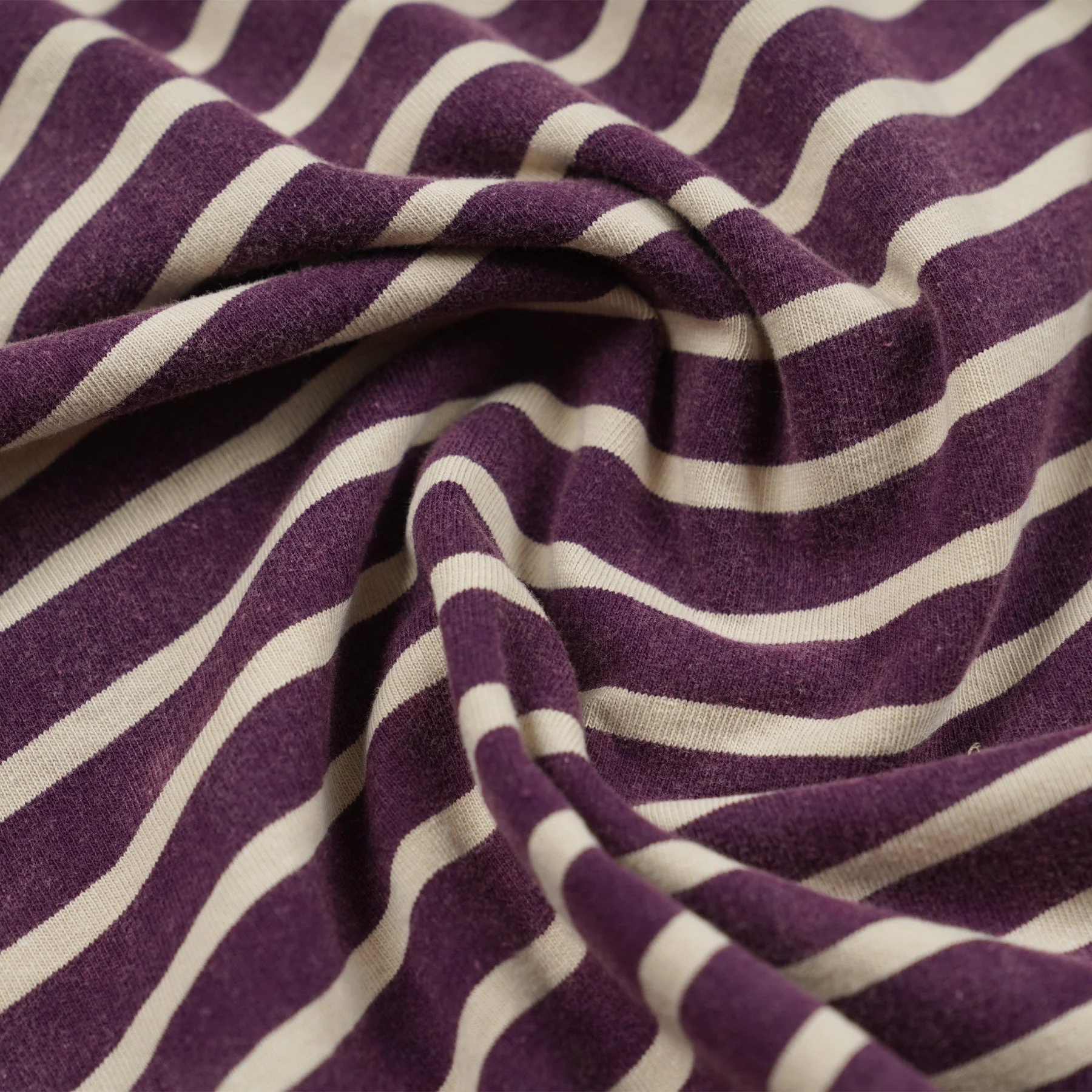 VINTAGE FADED STRIPE HALF T-SHIRT - PURPLE - Image 6