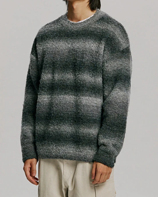 GRADATION BOUCLE KNIT - GREY MIX - Image 5