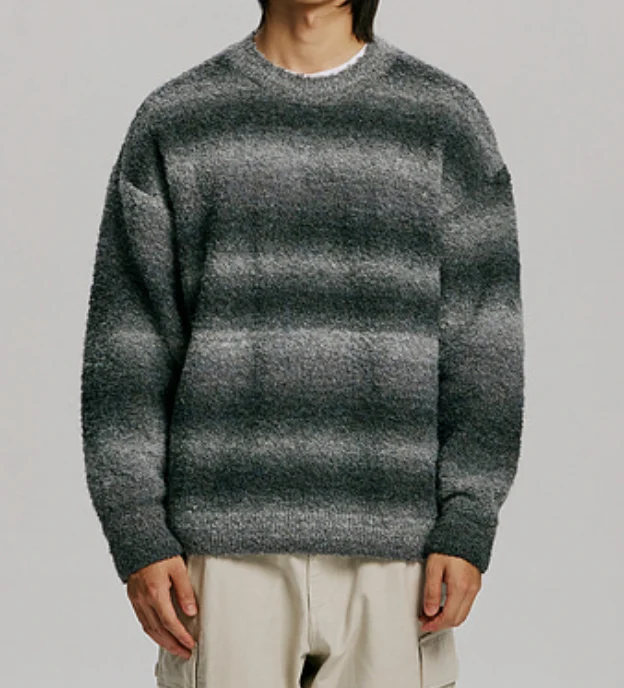 GRADATION BOUCLE KNIT - GREY MIX - Image 6