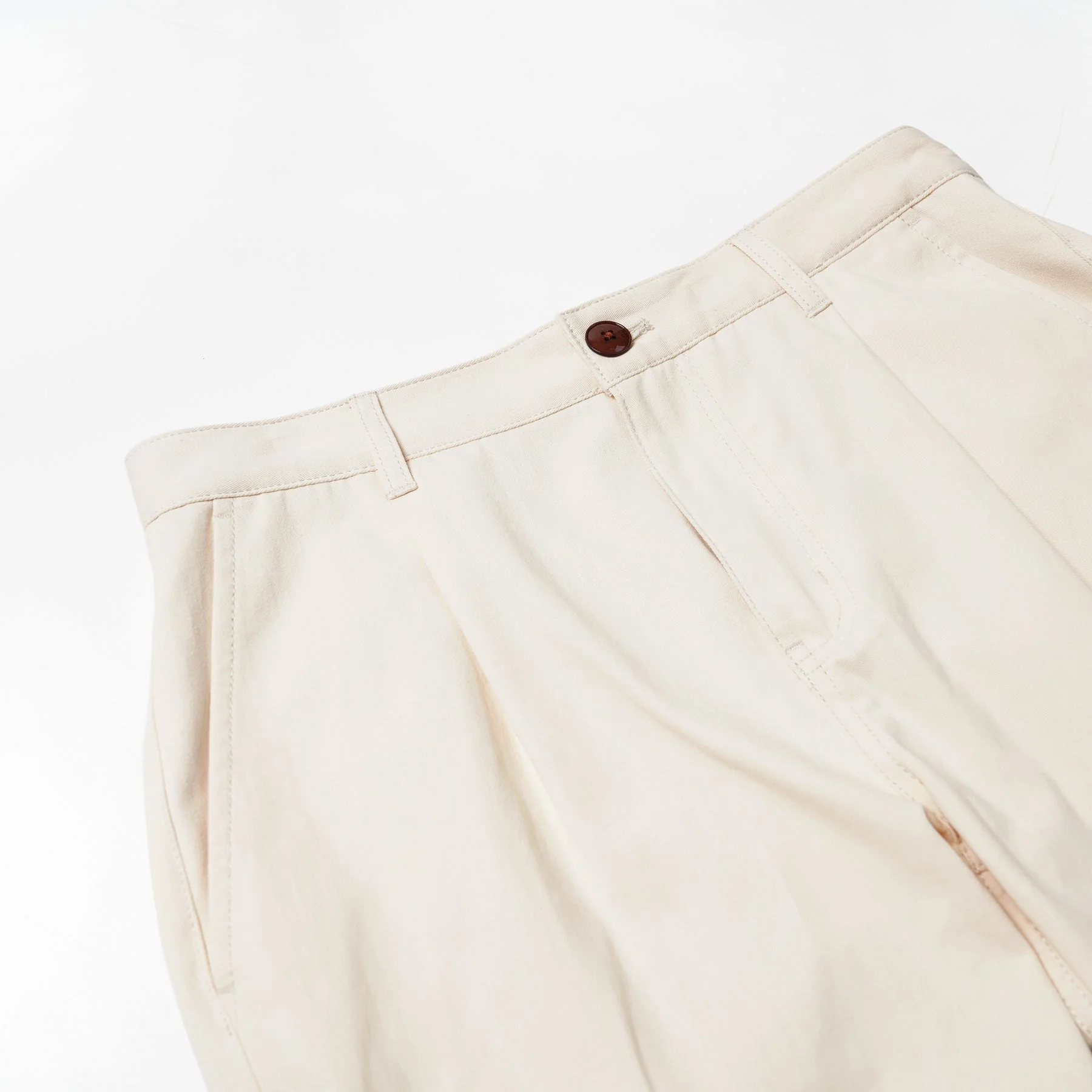 OG HAWORTH ONE TUCK PANTS - CREAM - Image 3