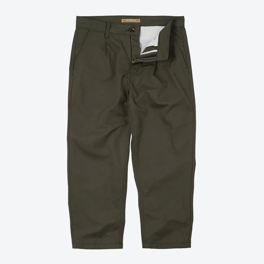 OG HAWORTH ONE TUCK PANTS - OLIVE