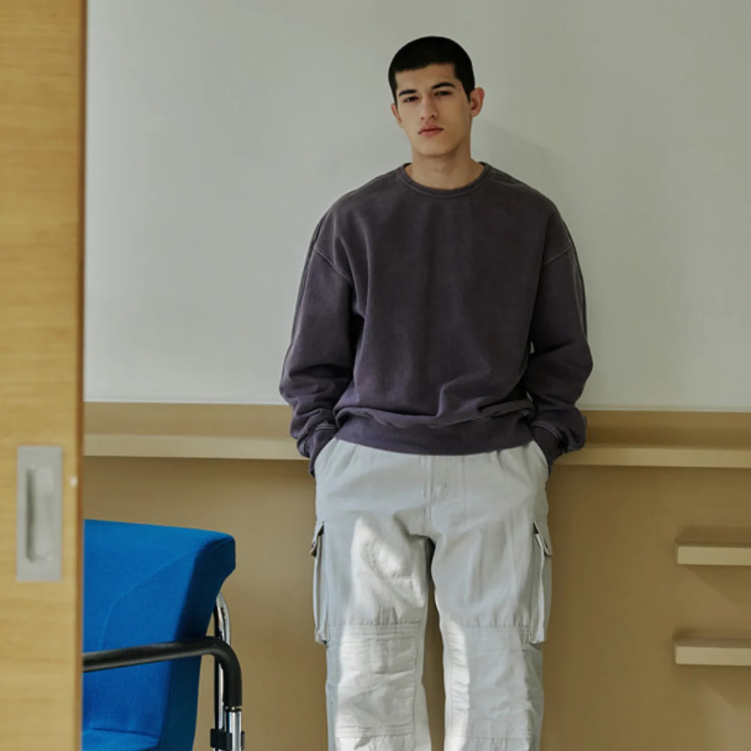 OG PIGMENT DYEING SWEATSHIRT - PURPLE - Image 4