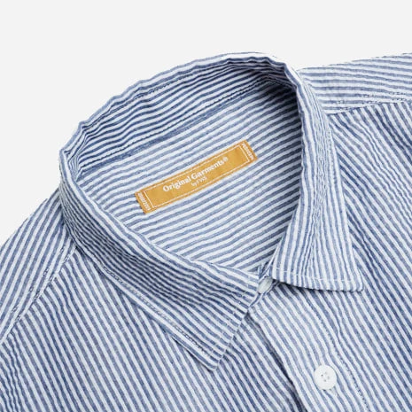 OG STRIPE SEERSUCKER SHIRT - BLUE - Image 3