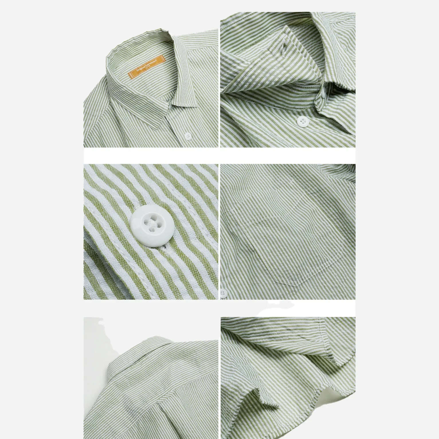 OG STRIPE SEERSUCKER SHIRT - GREEN - Image 3