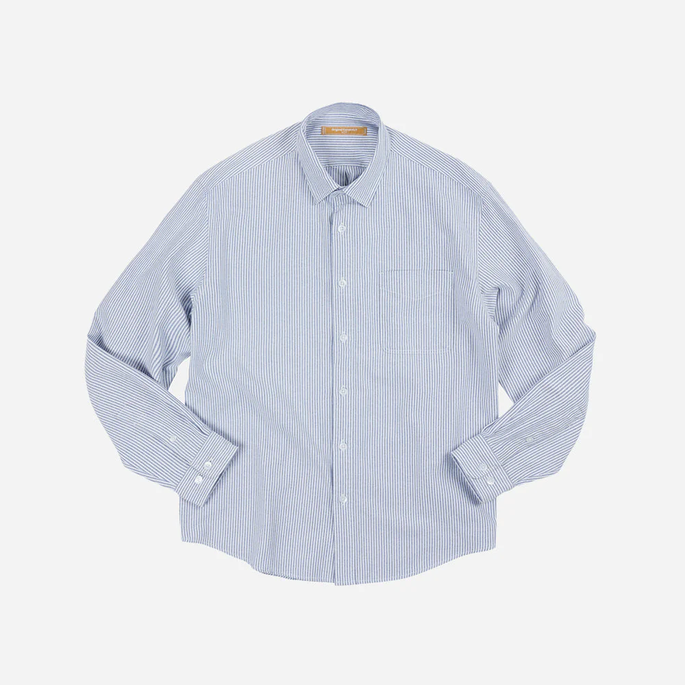 OG STRIPED OXFORD OVERSIZED SHIRT - BLUE