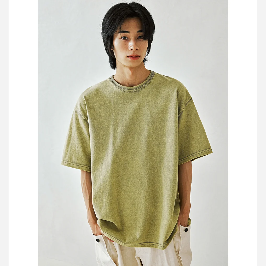 OG VINTAGE DYEING HALF TEE - MUSTARD - Image 3