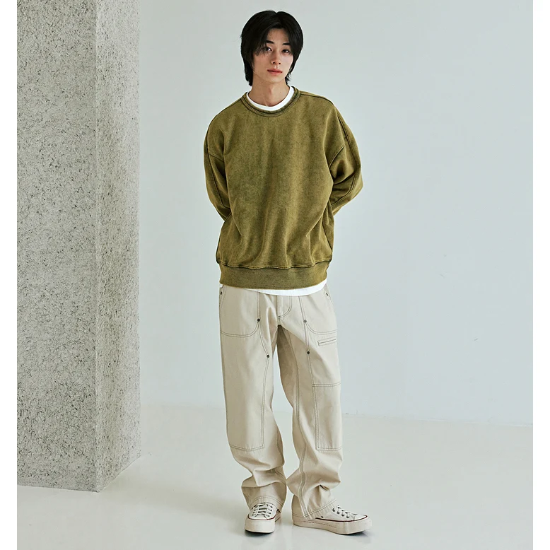 OG VINTAGE DYEING SWEATSHIRT - OLIVE - Image 3