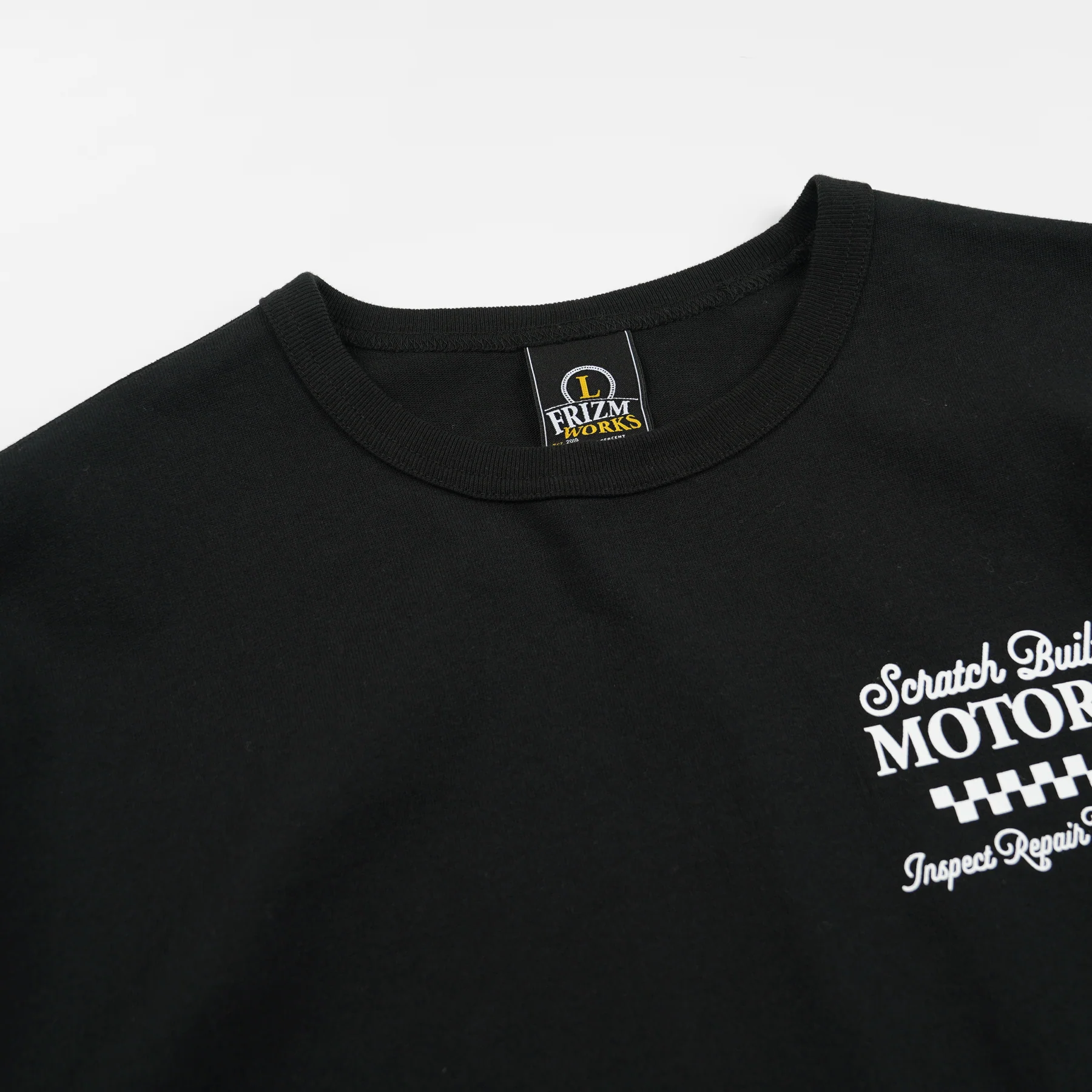 SCRATCH BUILT MOTORS HALF T-SHIRT - BLACK - Image 3
