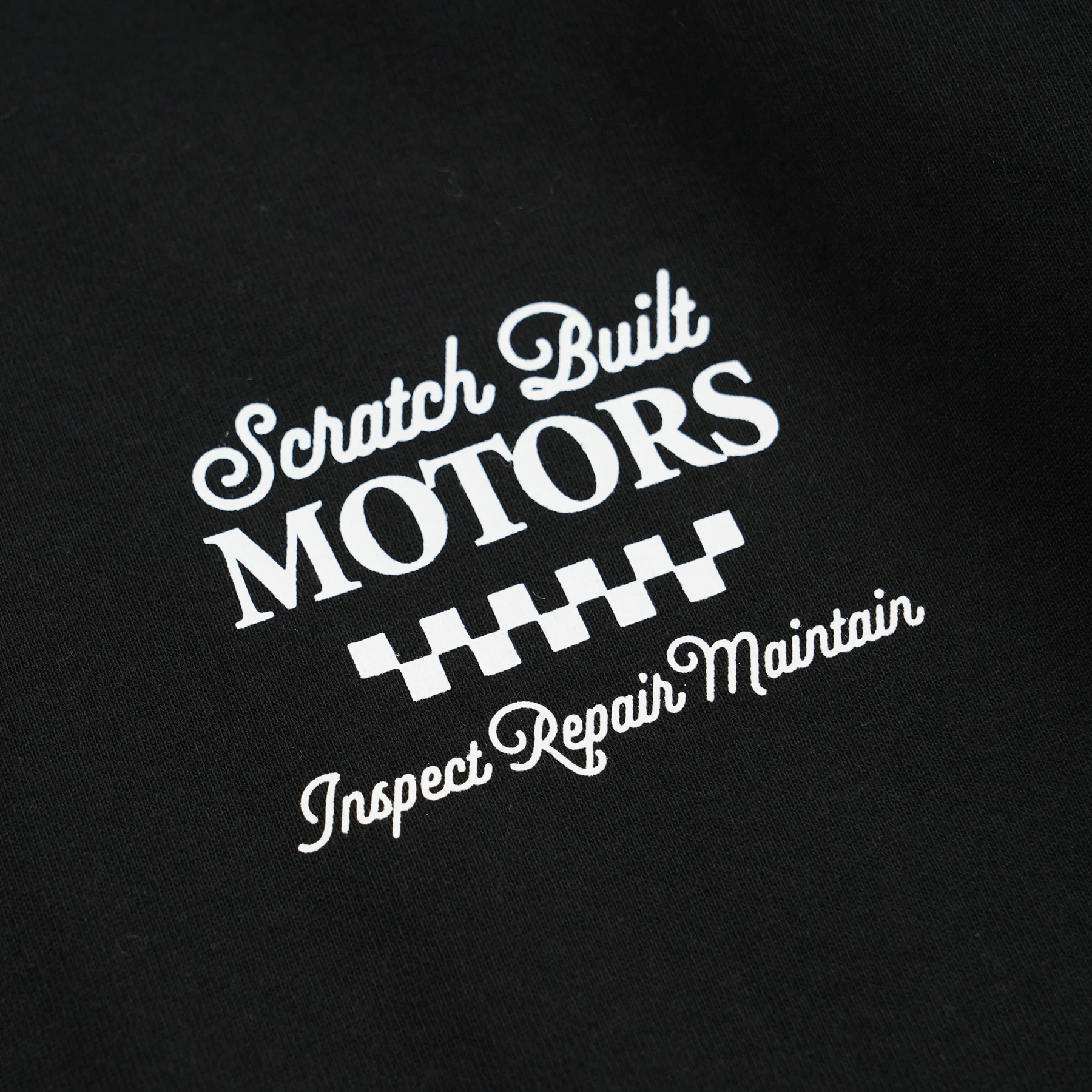 SCRATCH BUILT MOTORS HALF T-SHIRT - BLACK - Image 4
