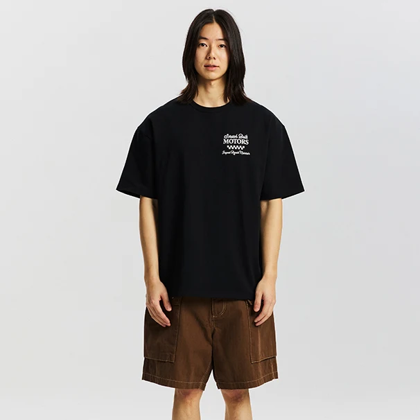 SCRATCH BUILT MOTORS HALF T-SHIRT - BLACK - Image 8