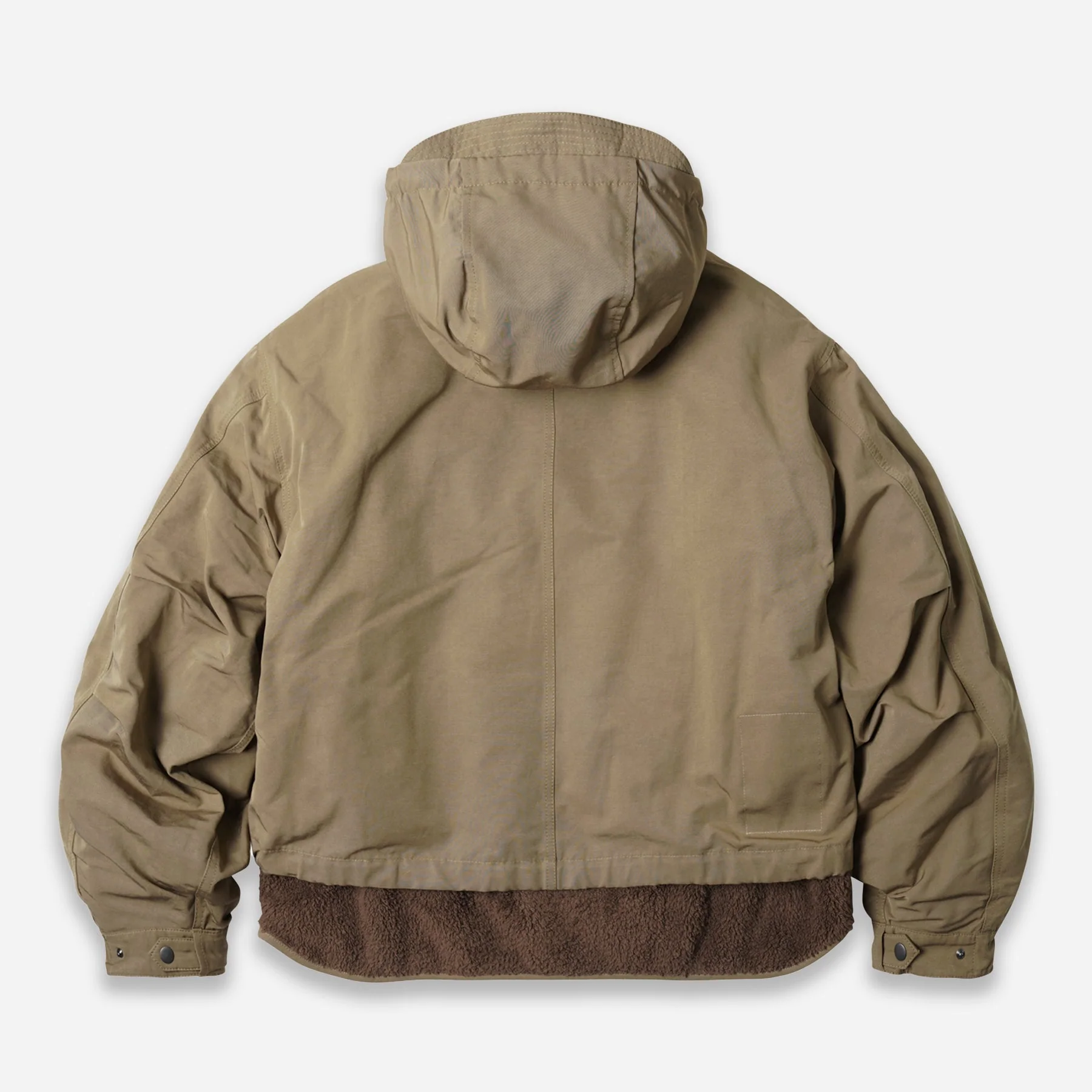 SMOCK 2 IN 1 HOODED PARKA JACKET - TAN - Image 3