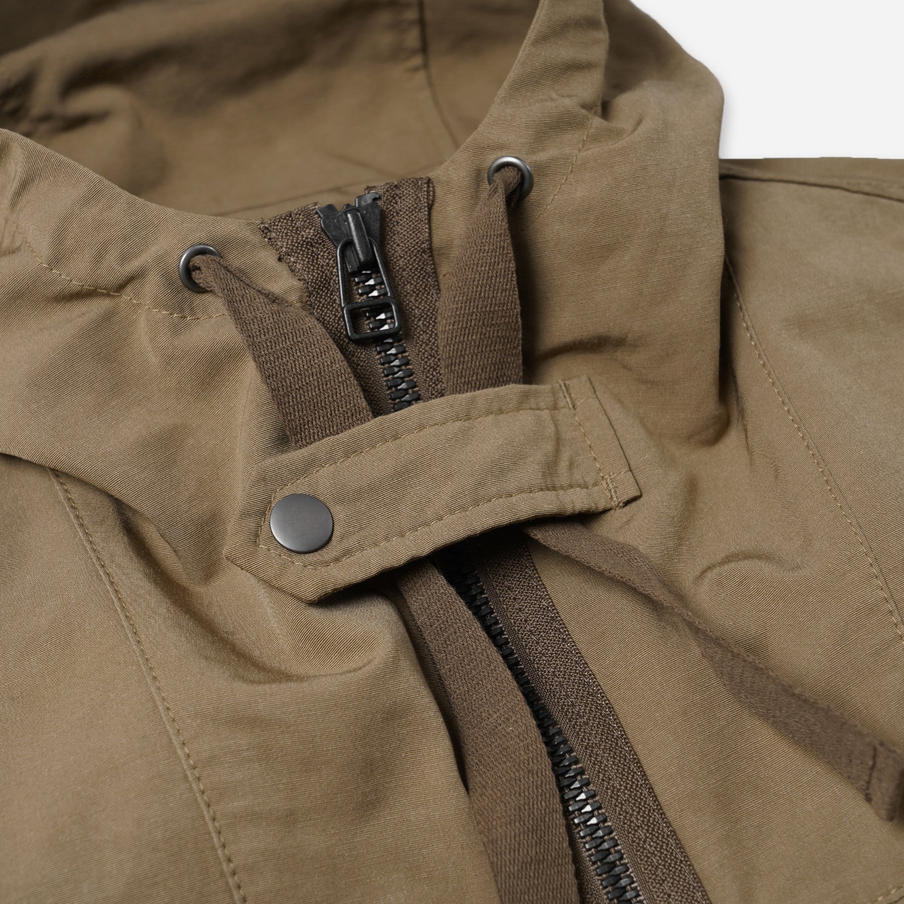 SMOCK 2 IN 1 HOODED PARKA JACKET - TAN - Image 6