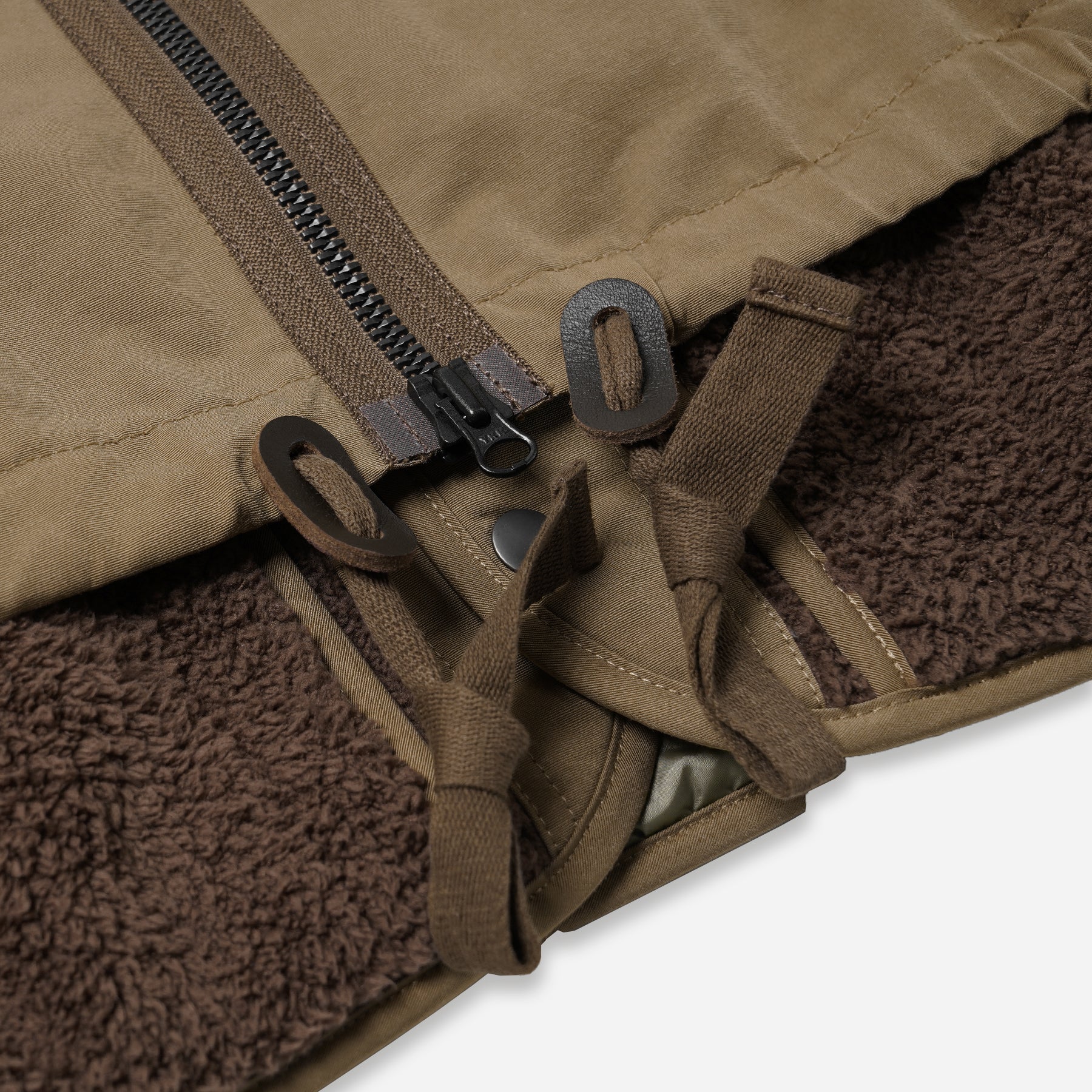 SMOCK 2 IN 1 HOODED PARKA JACKET - TAN - Image 8