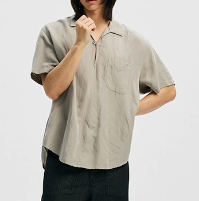 VENTI COLLAR SHIRT - GREY - Image 6